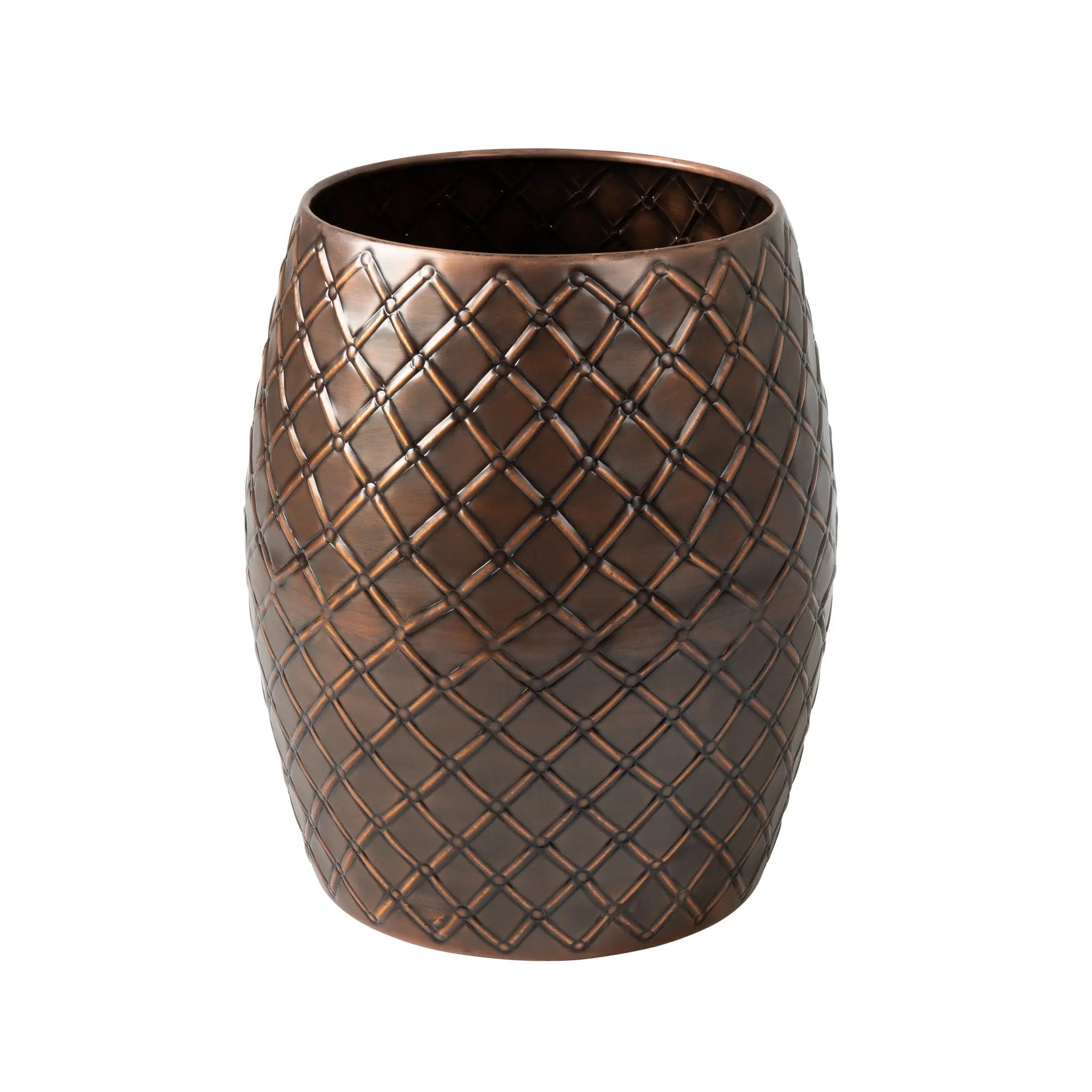 Braga Metal Stool-Container in Copper Finish - Energize Trek