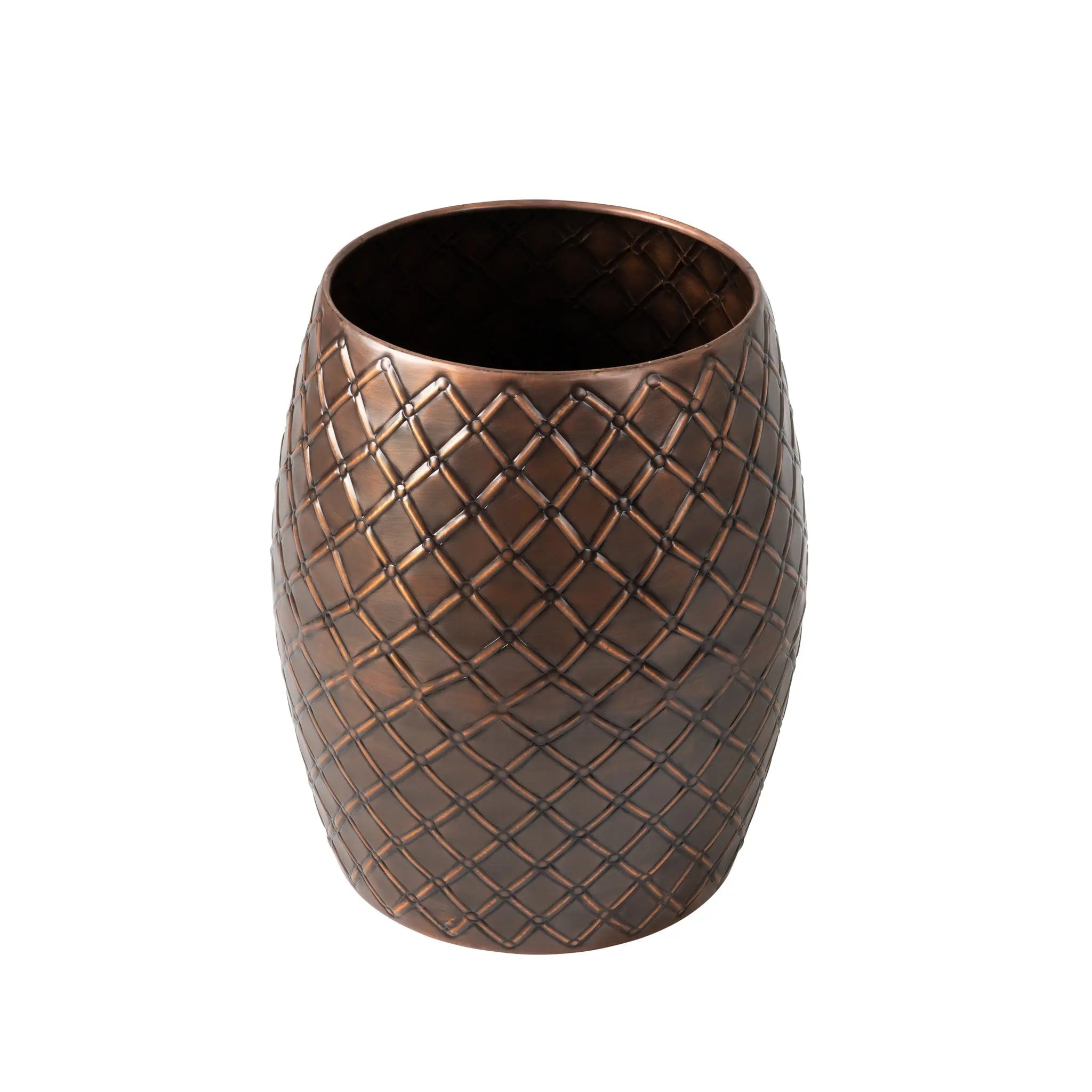 Braga Metal Stool-Container in Copper Finish - Energize Trek