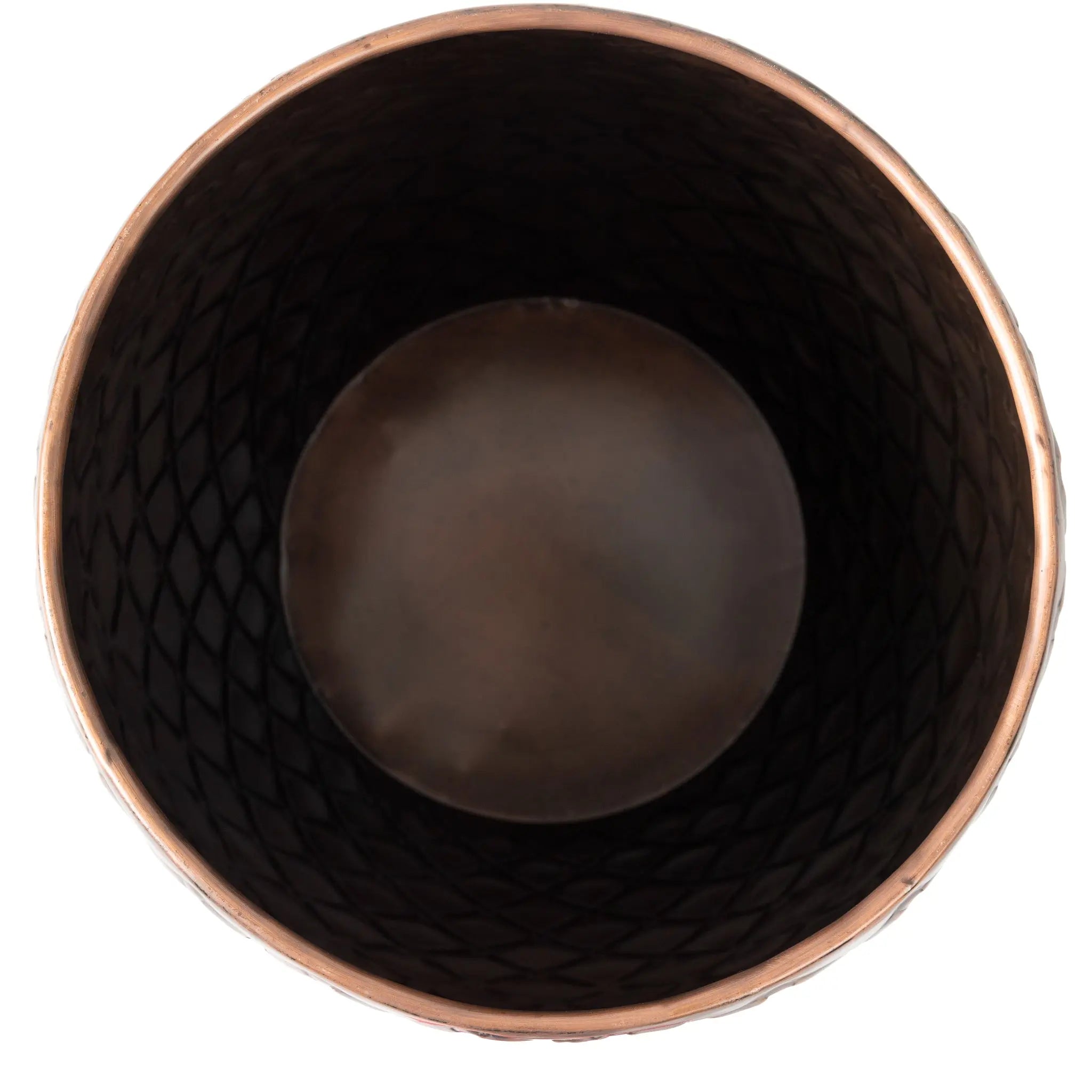 Braga Metal Stool-Container in Copper Finish - Energize Trek