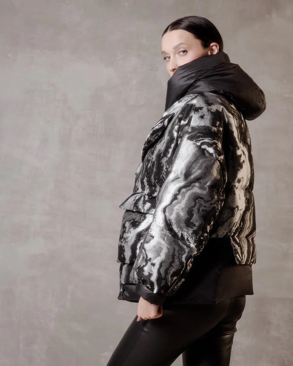 Marble Jacquard Down Fill Coat - Energize Trek