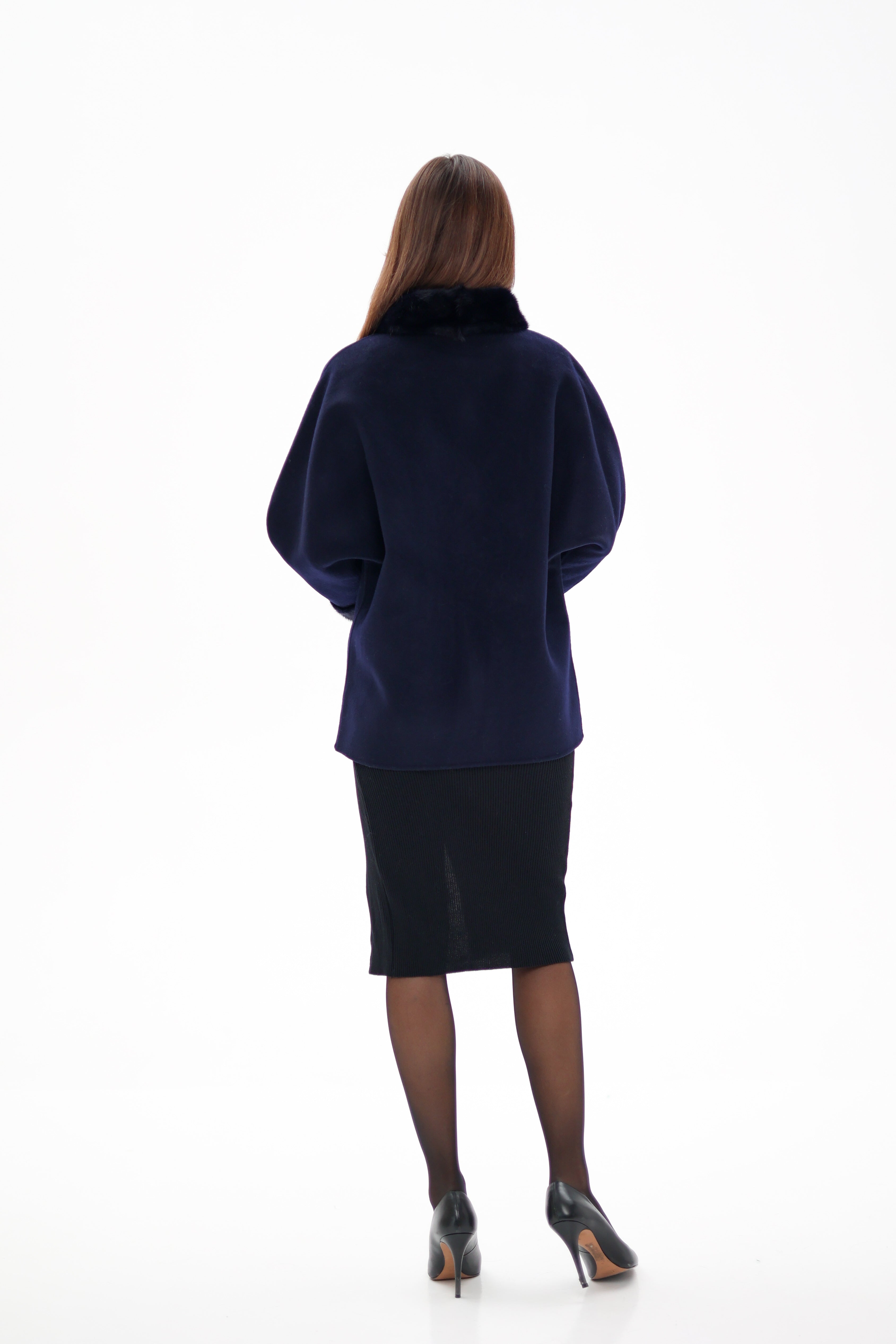 Genuine Mink Fur Virgin Wool Coat - Energize Trek