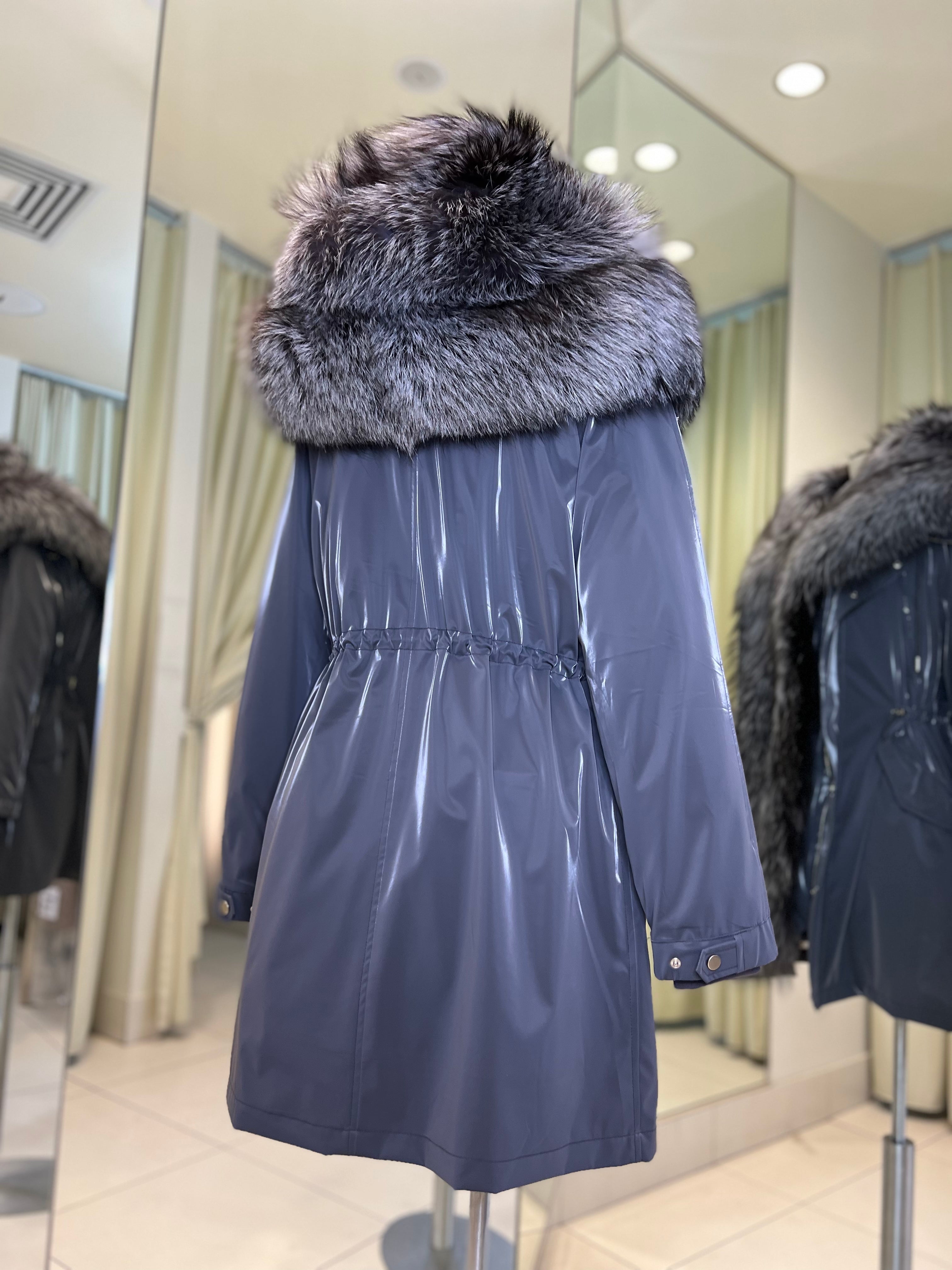 Genuine Silver Fox Fully Lined Hood Rabbit Insulated Parka - Energize Trek