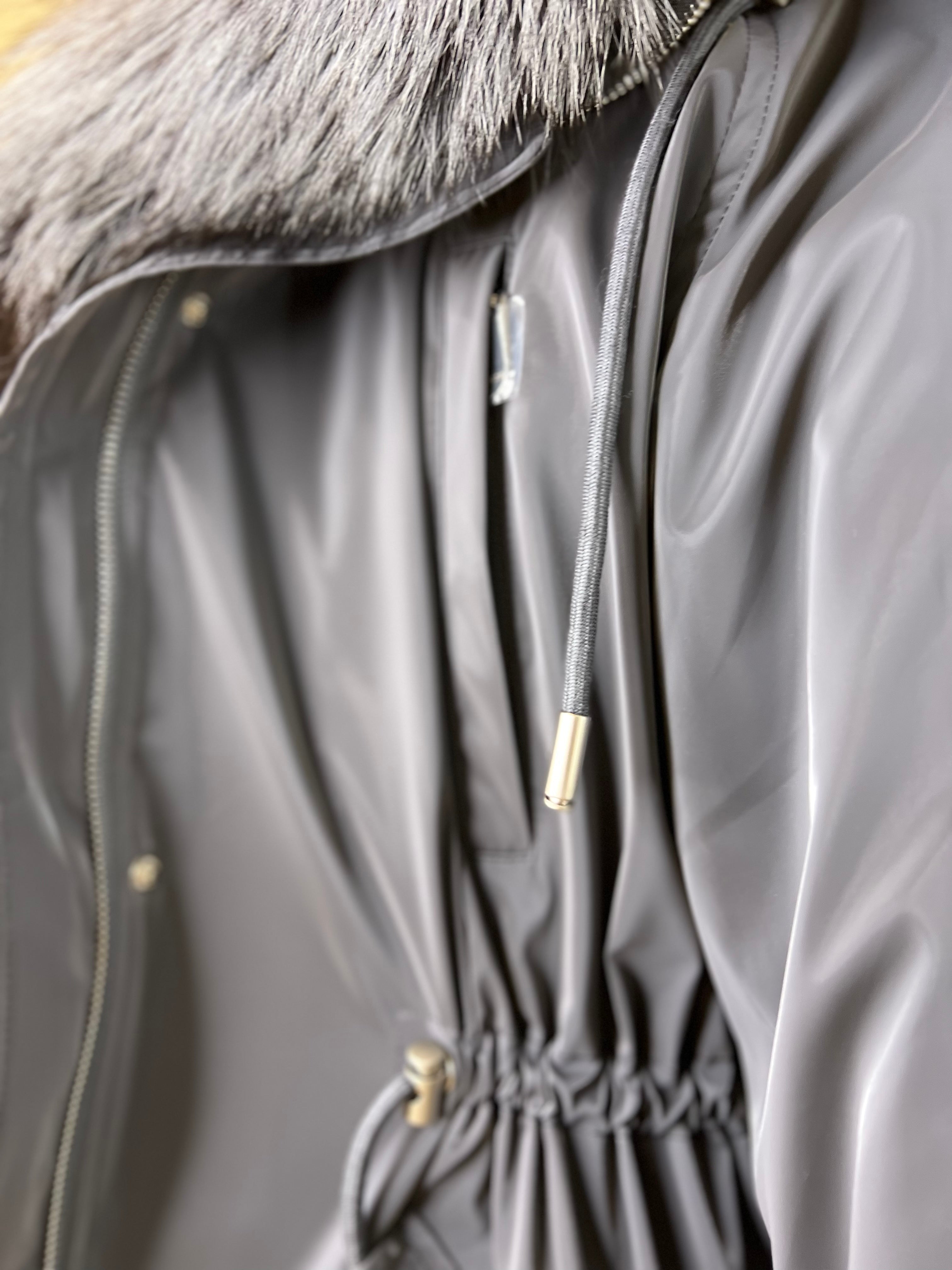 Genuine Silver Fox Fully Lined Hood Rabbit Insulated Parka - Energize Trek