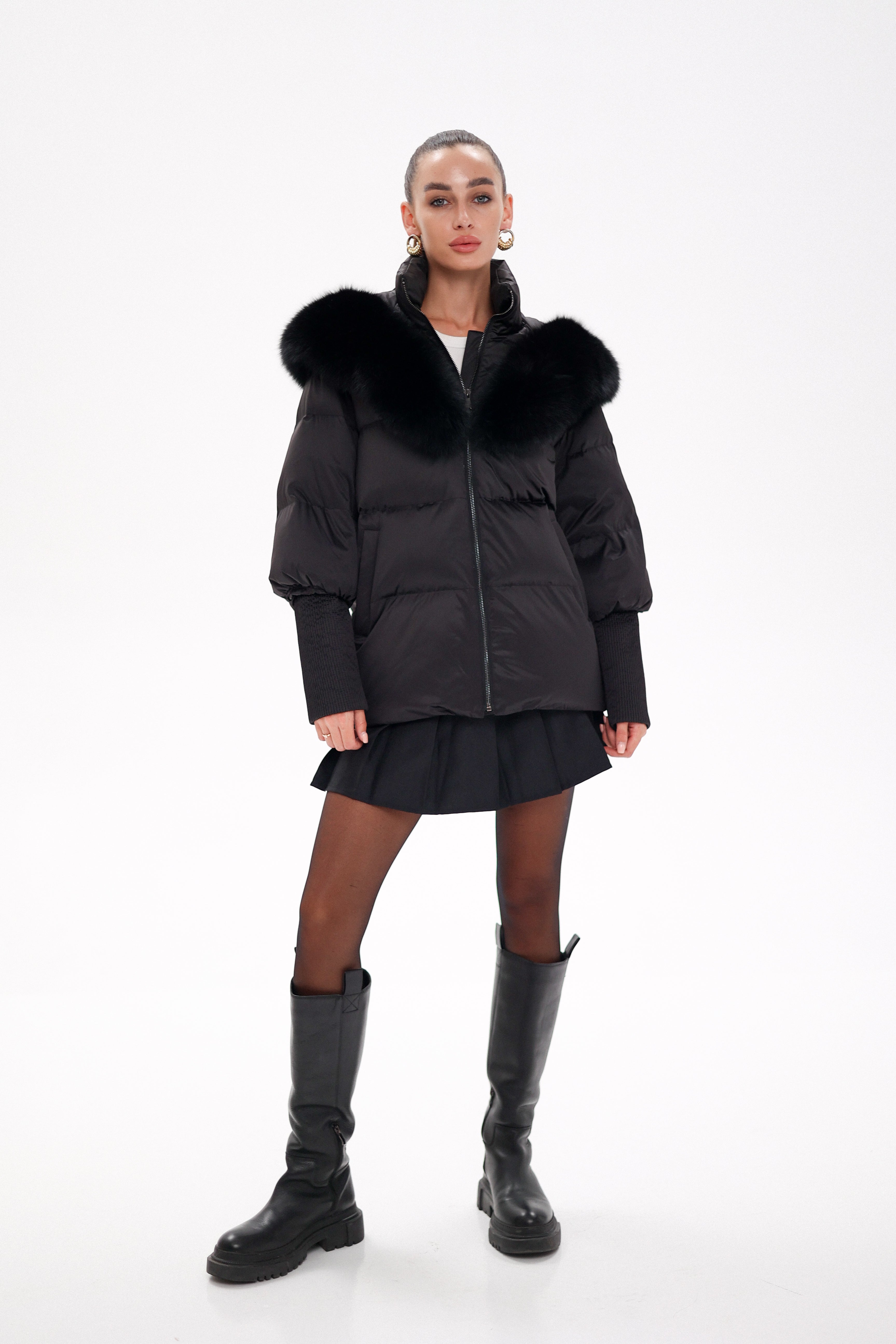 Pre-Order. Re-Stock Ships October 20. Amanda Genuine Fur Trim Down Fill Coat - Energize Trek