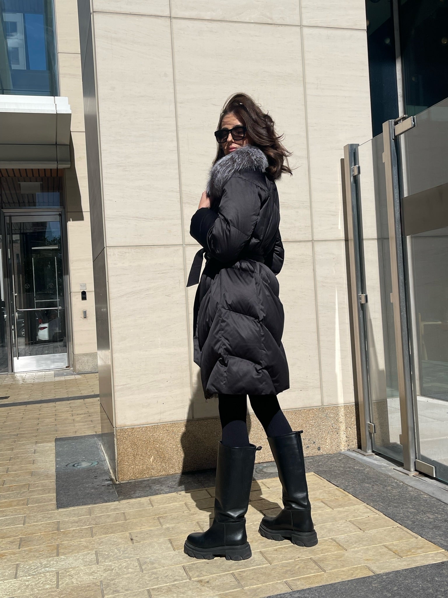 Amandine Genuine Silver Fox Down Parka - Energize Trek