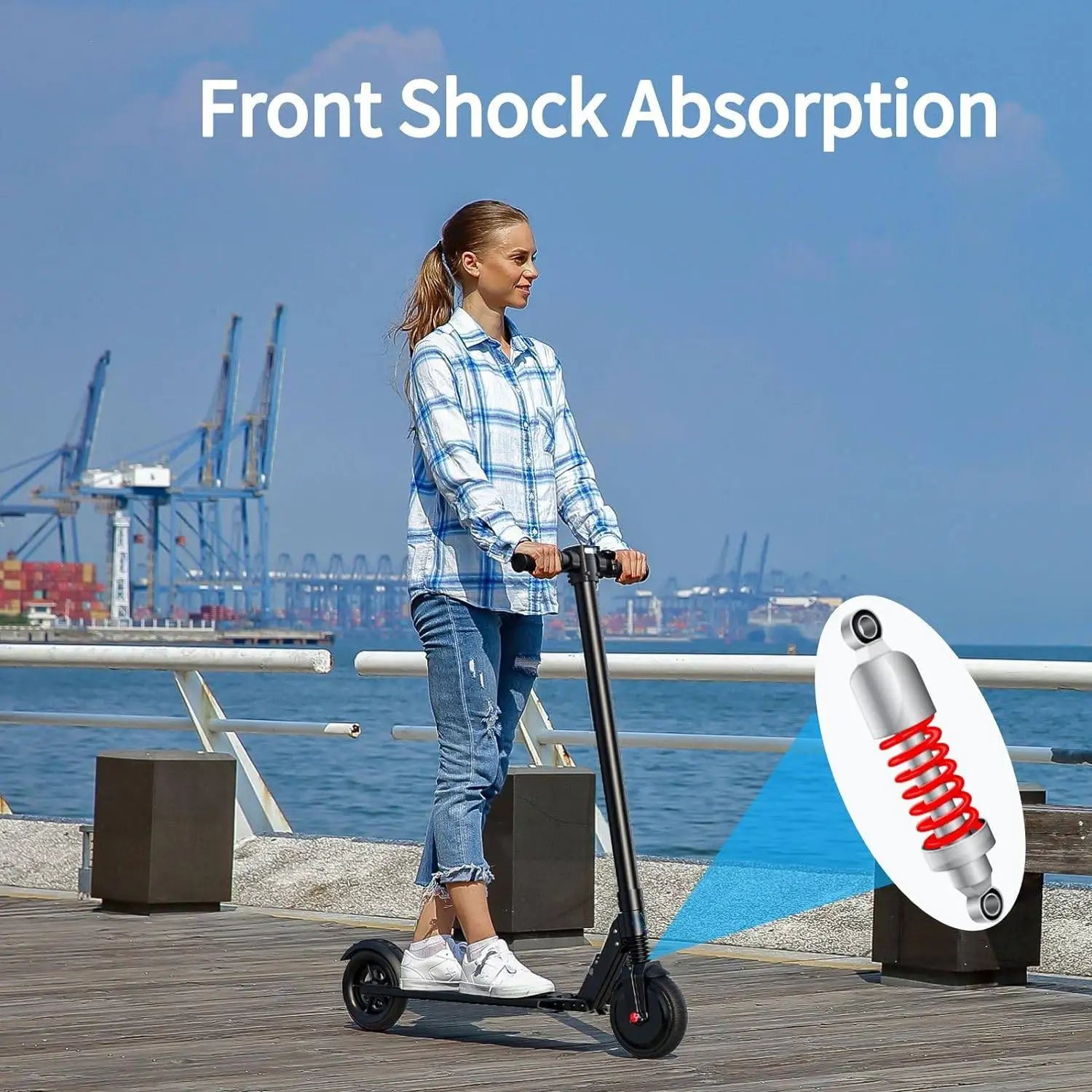 COROMA Electric Scooter for Women - Foldable, 40-60km Range - Energize Trek