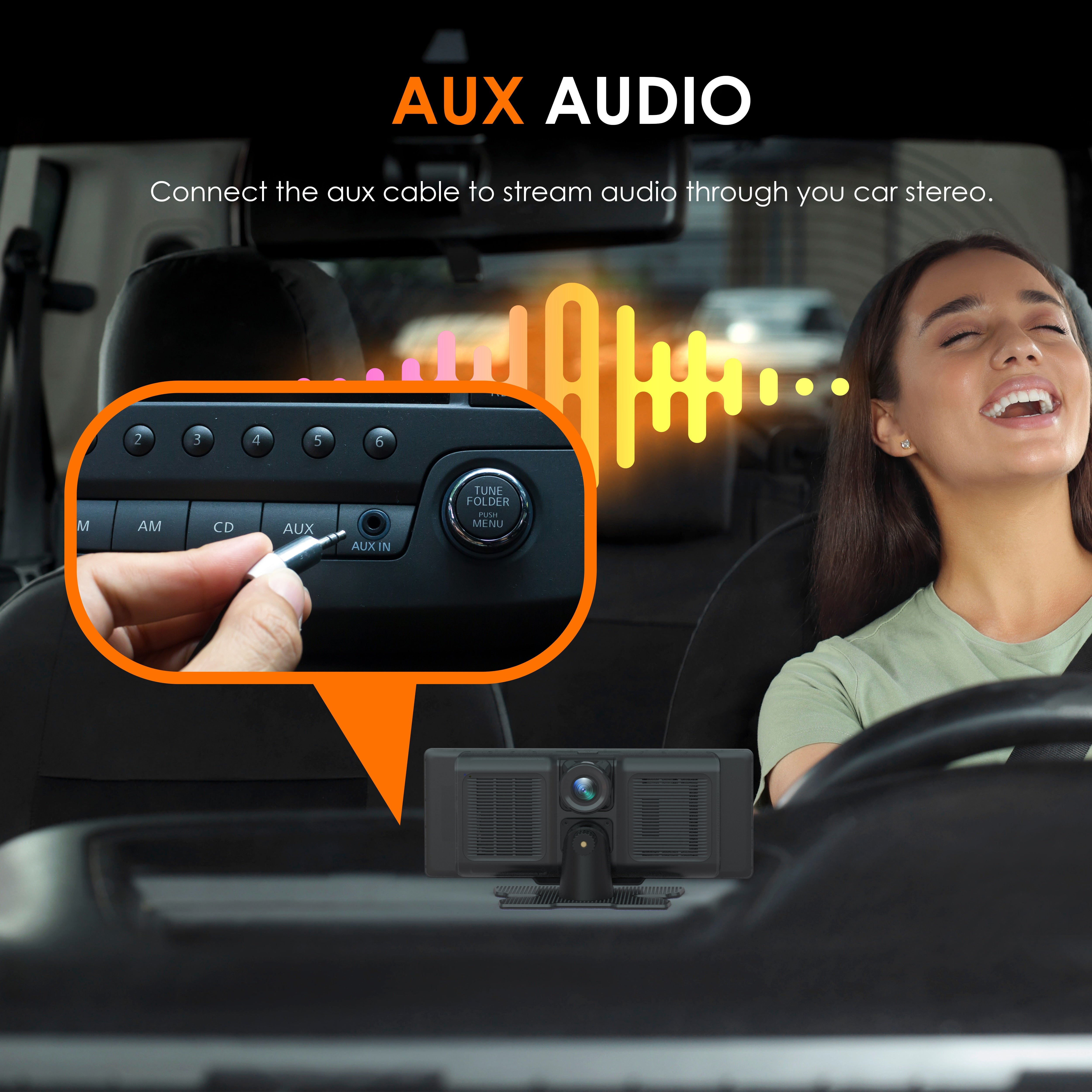 REXING CPDuo Pro – Wireless Apple CarPlay / Android Auto Receiver with 10.26-inch LCD Touchscreen - Energize Trek