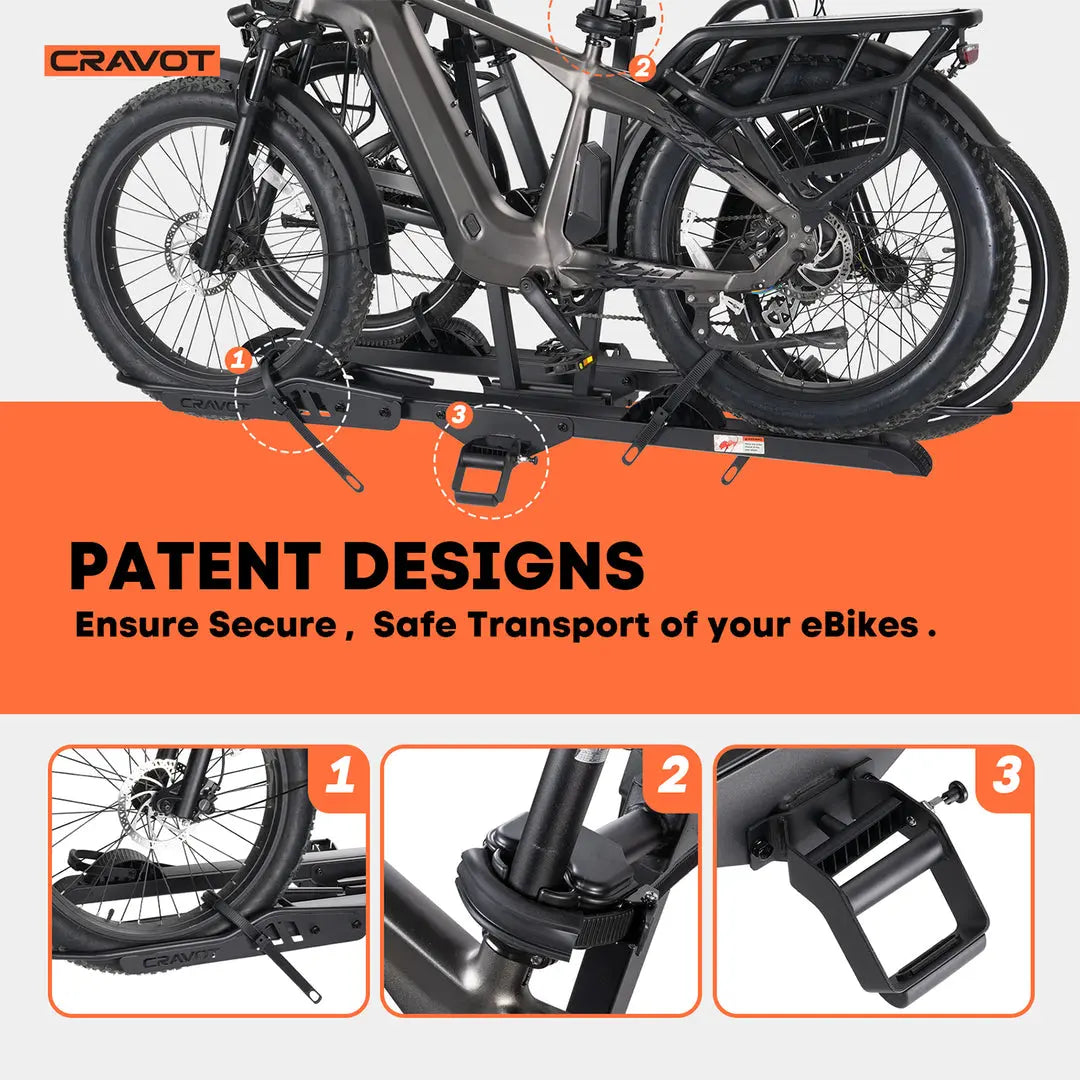 CRAVOT CyberRack E2 Plus Hitch Bike Rack - Energize Trek