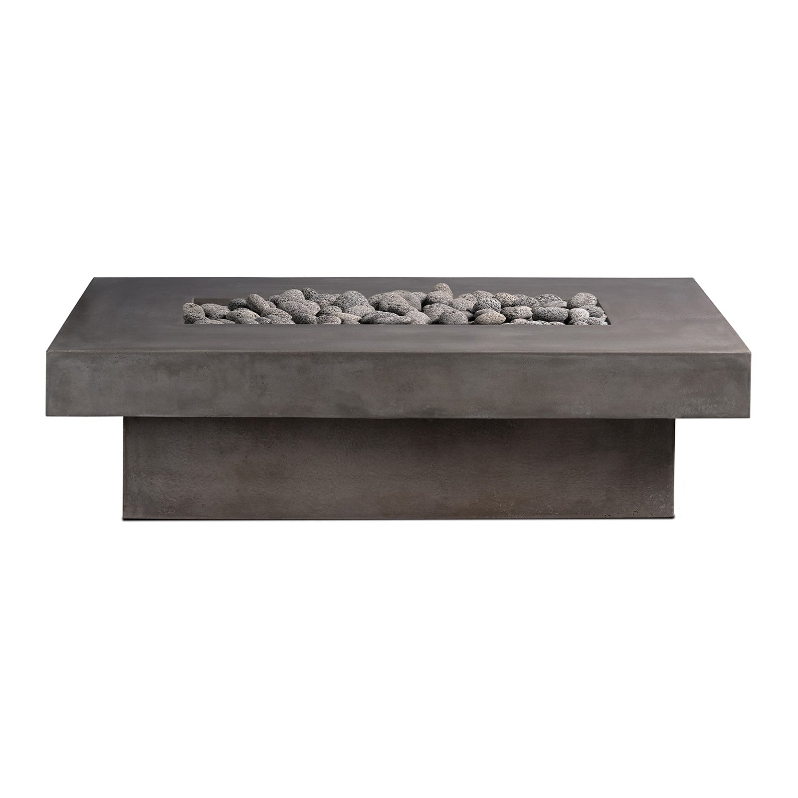 Toplina - Rectangular Concrete Fire Pit Table - Energize Trek