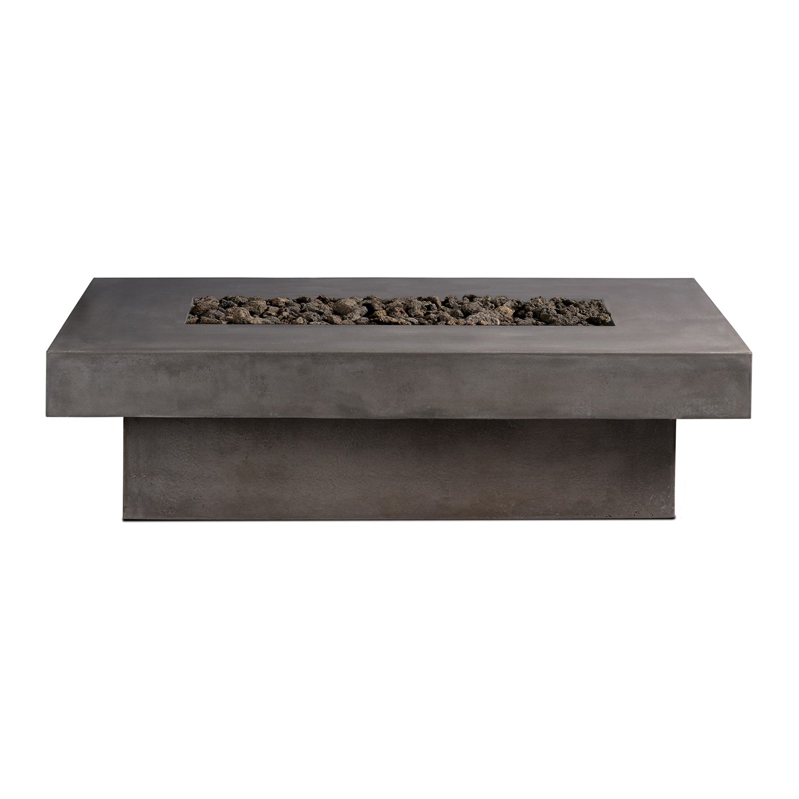 Toplina - Rectangular Concrete Fire Pit Table - Energize Trek