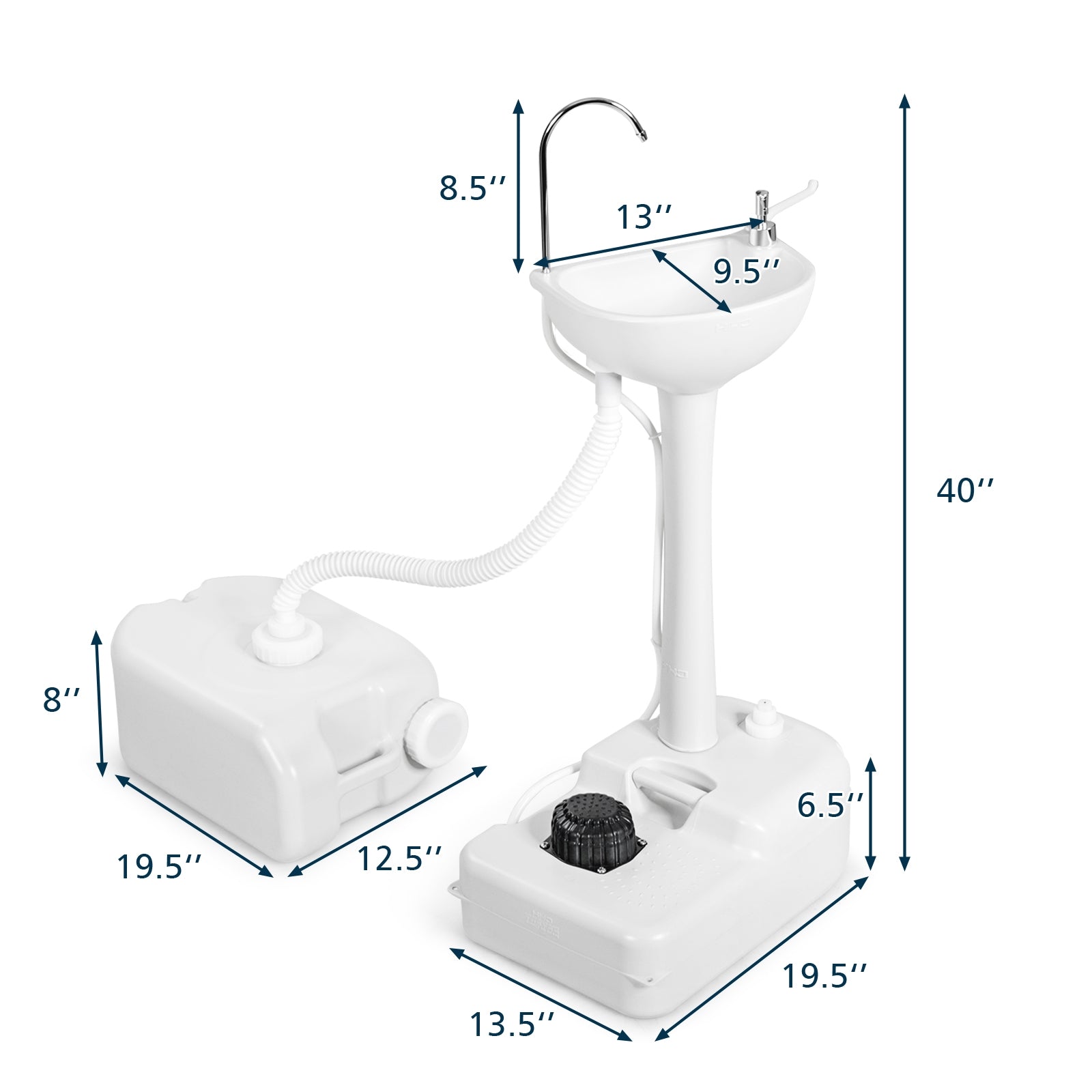 Camping Hand Wash Station Basin Stand with 4.5 Gallon Tank - Energize Trek