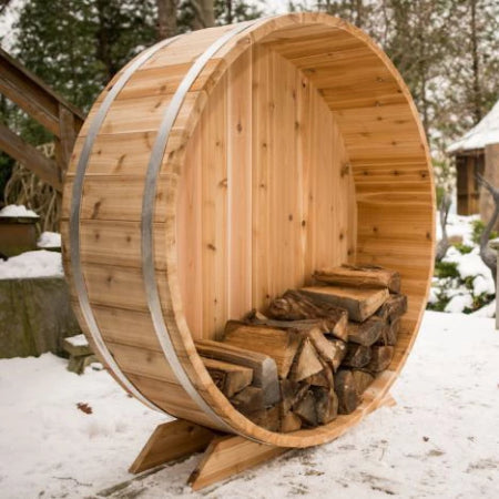 SAUNA EVOLUTION® Cedar Barrel Wood Storage - Energize Trek