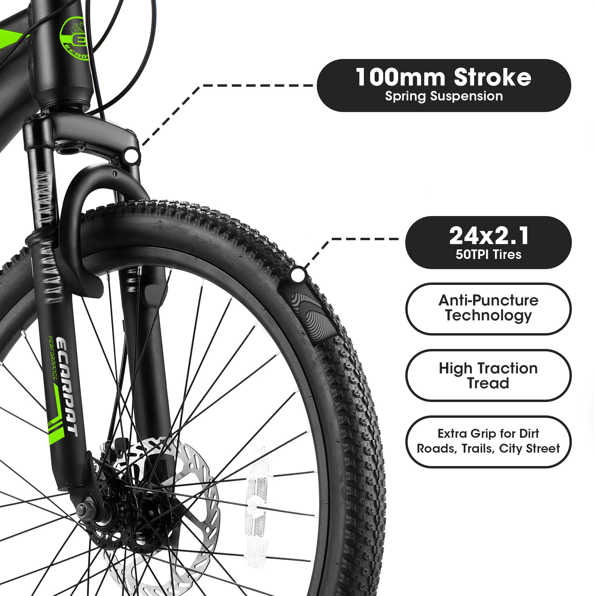 City-Cruizer – 24" Carpat™ ALUMINIUM Mountain Bike (21-Speed, - Energize Trek