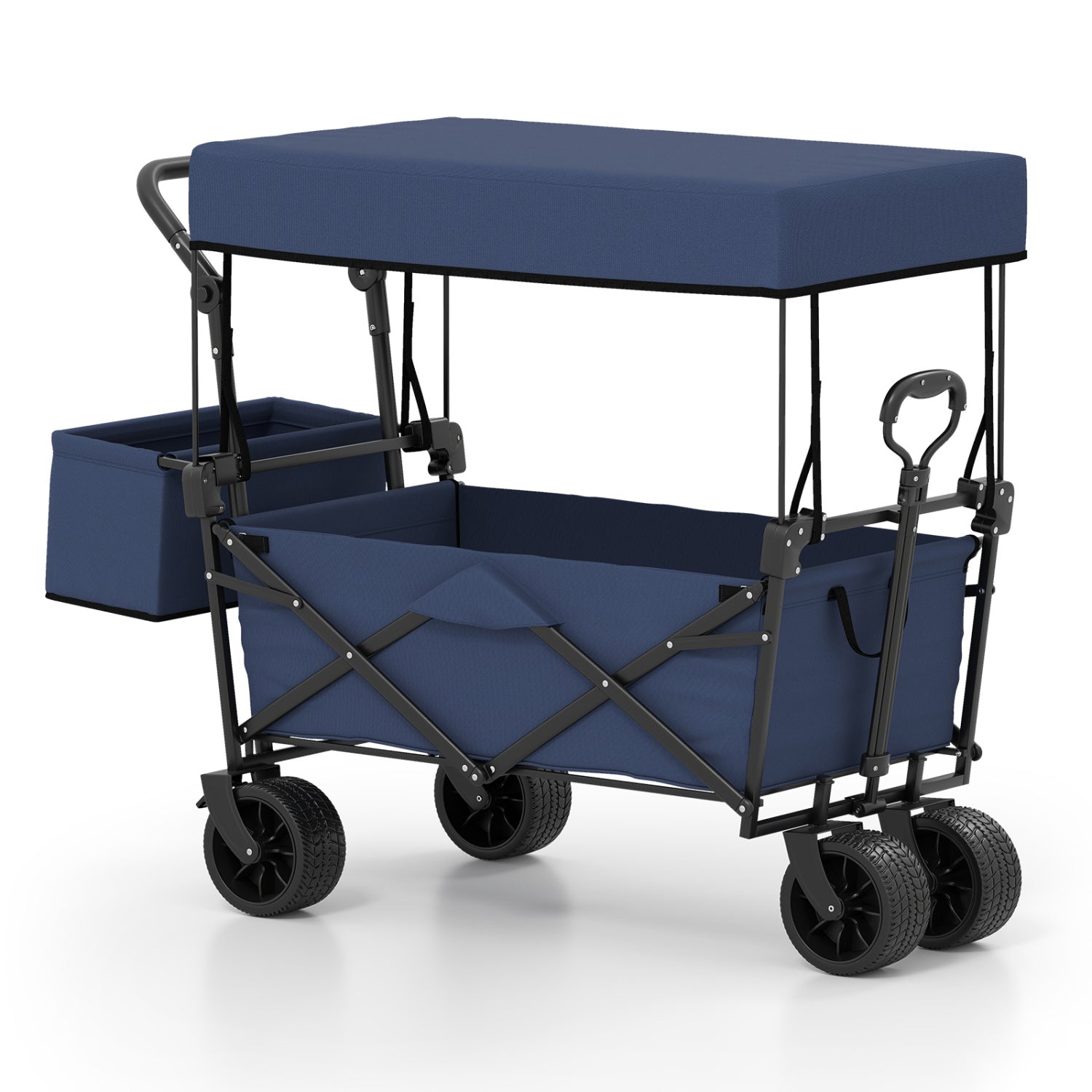 Collapsible Wagon with Removable Canopy and Detachable Storage Bag - Energize Trek