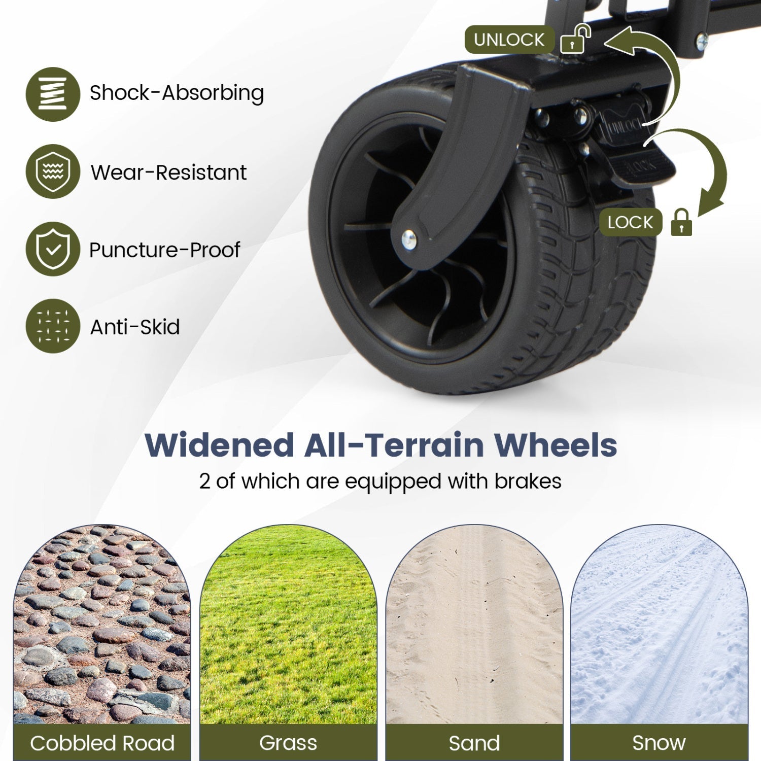 Collapsible Wagon with Removable Canopy and Detachable Storage Bag - Energize Trek