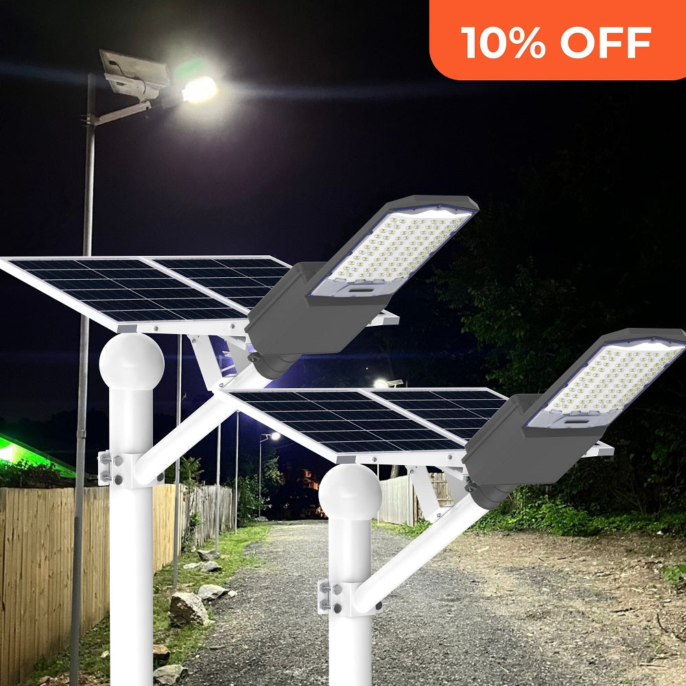 1200W 1500W Solar Parking lot Light -40000lumens - Energize Trek