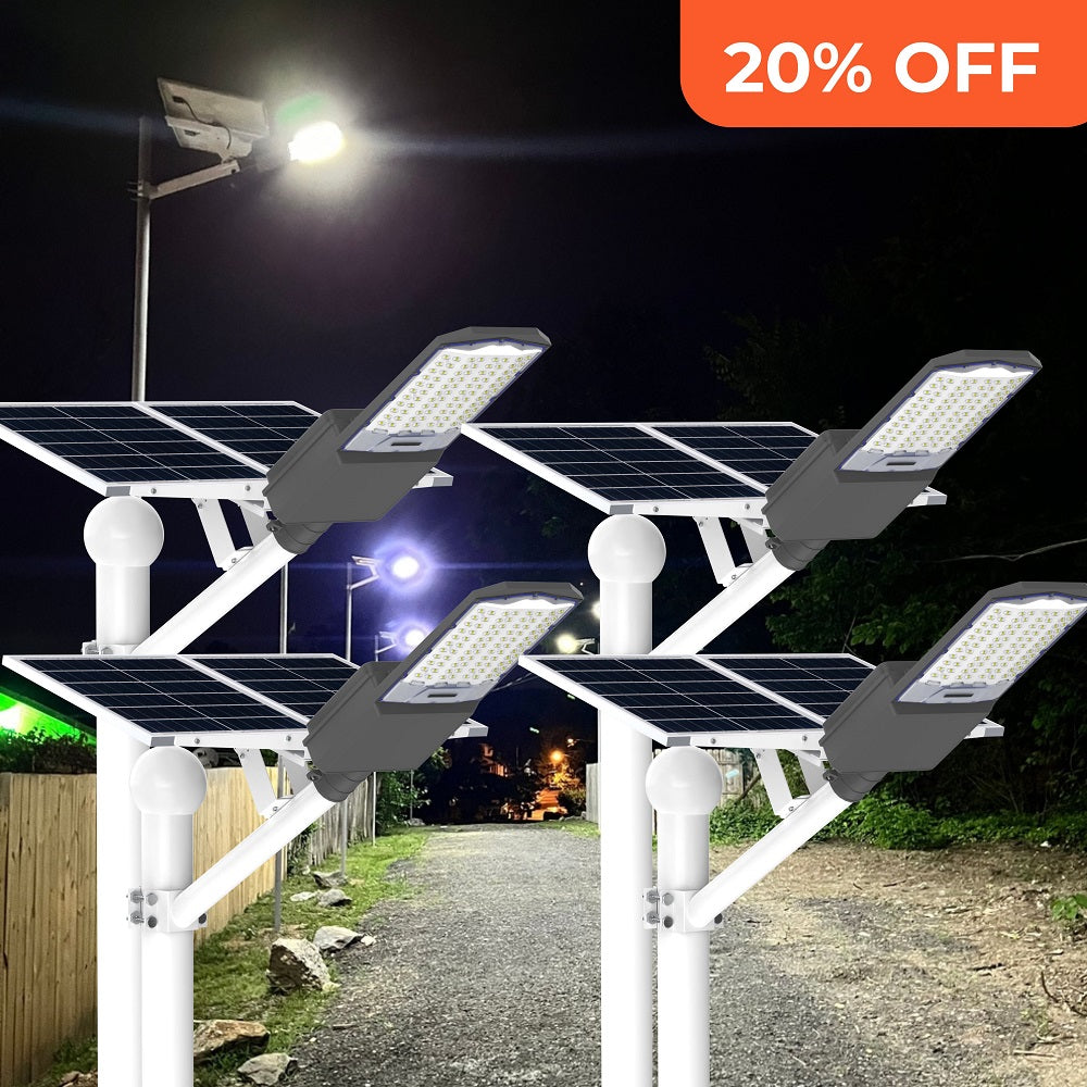 1200W 1500W Solar Parking lot Light -40000lumens - Energize Trek