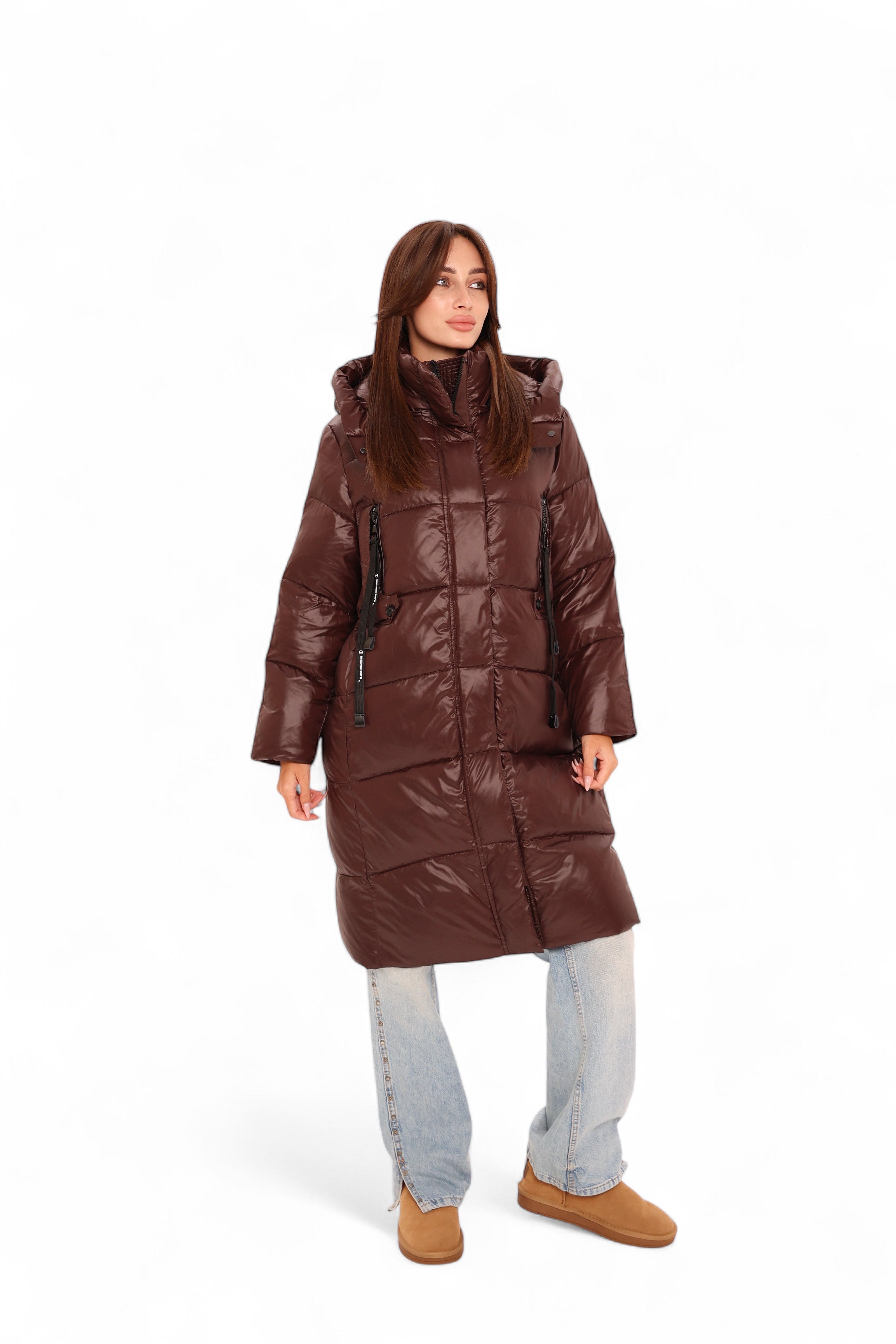Espresso Shine Insulated Bio-Down Puffer - Energize Trek