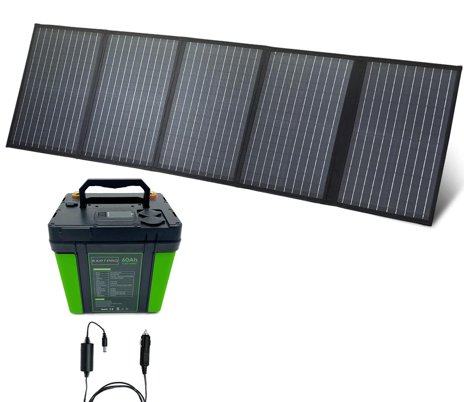 EXP240PRO + 100 Watt Solar Panel Bundle - Energize Trek