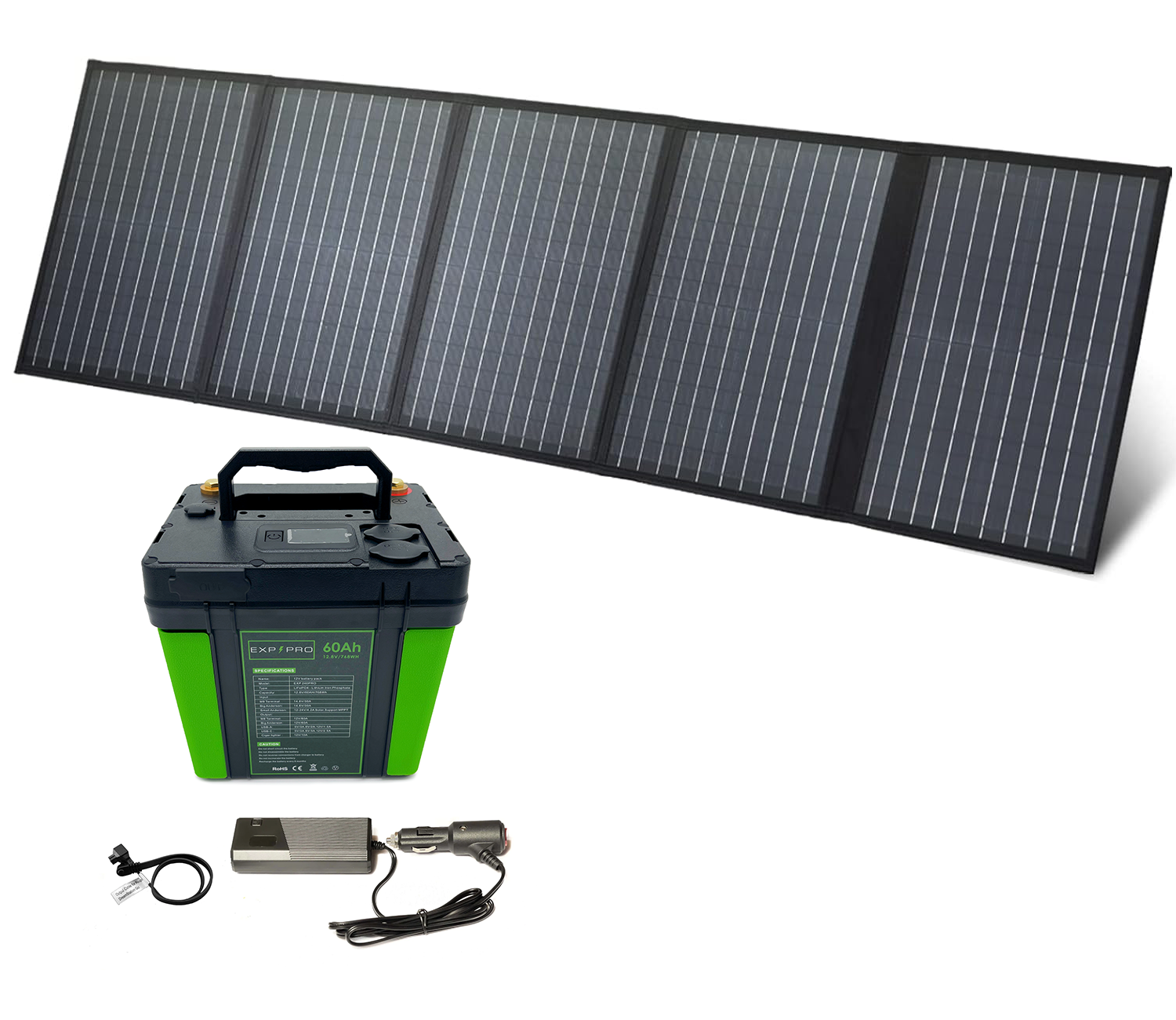 EXP240PRO + 100 Watt Solar Panel Bundle - Energize Trek