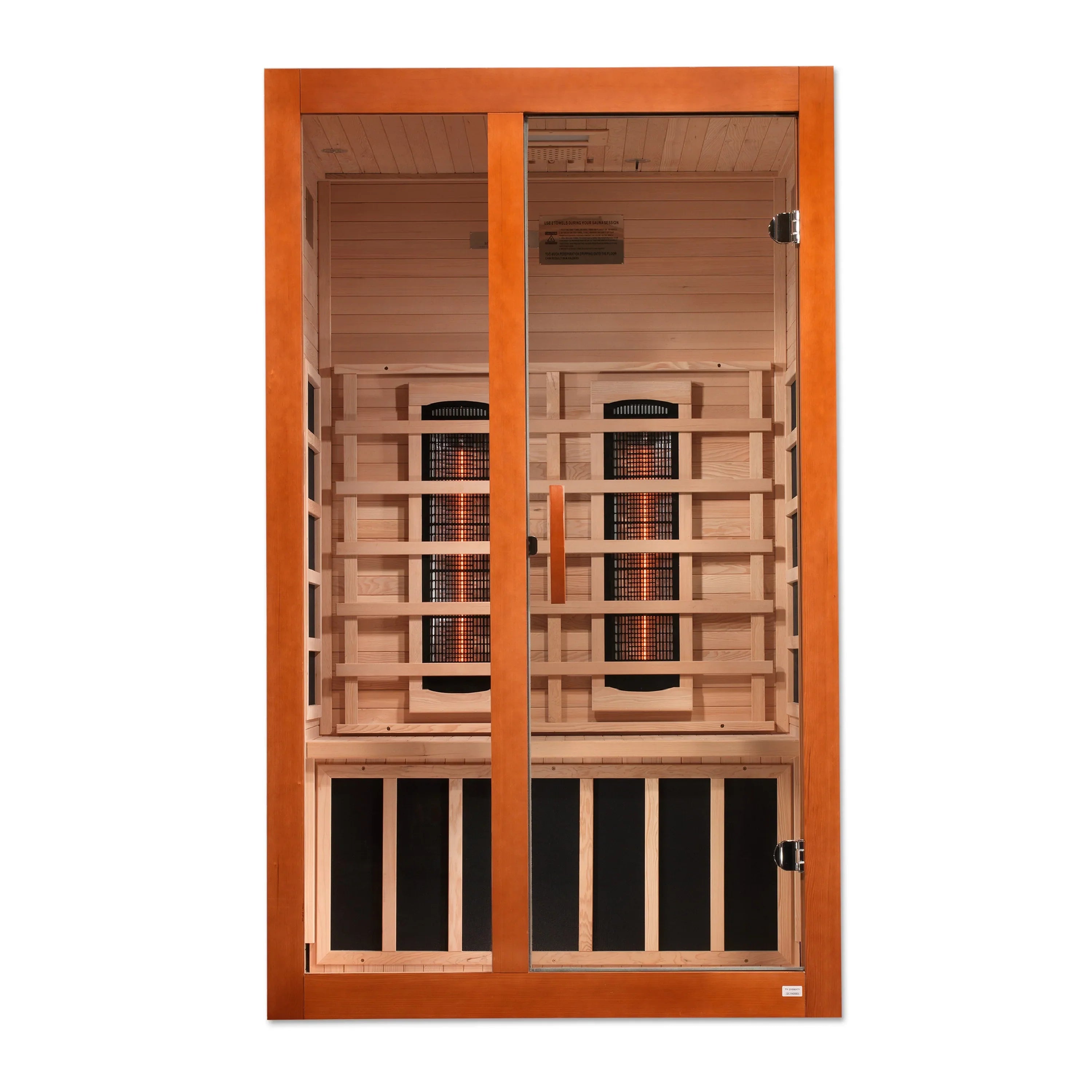 Dynamic Santiago 2 Person Indoor Full Spectrum Infrared Sauna – Hemlock, Bluetooth, Chromotherapy - Energize Trek