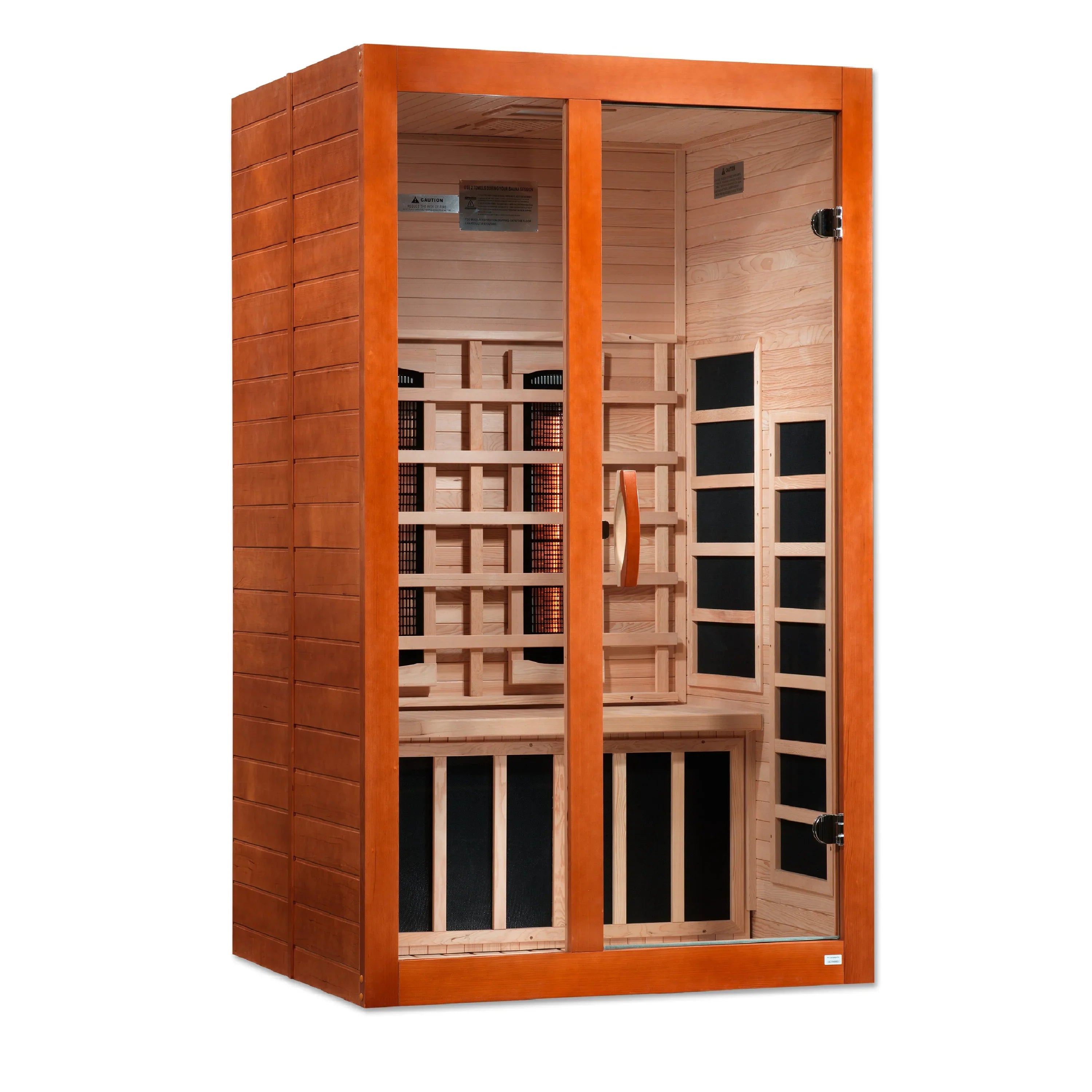 Dynamic Santiago 2 Person Indoor Full Spectrum Infrared Sauna – Hemlock, Bluetooth, Chromotherapy - Energize Trek