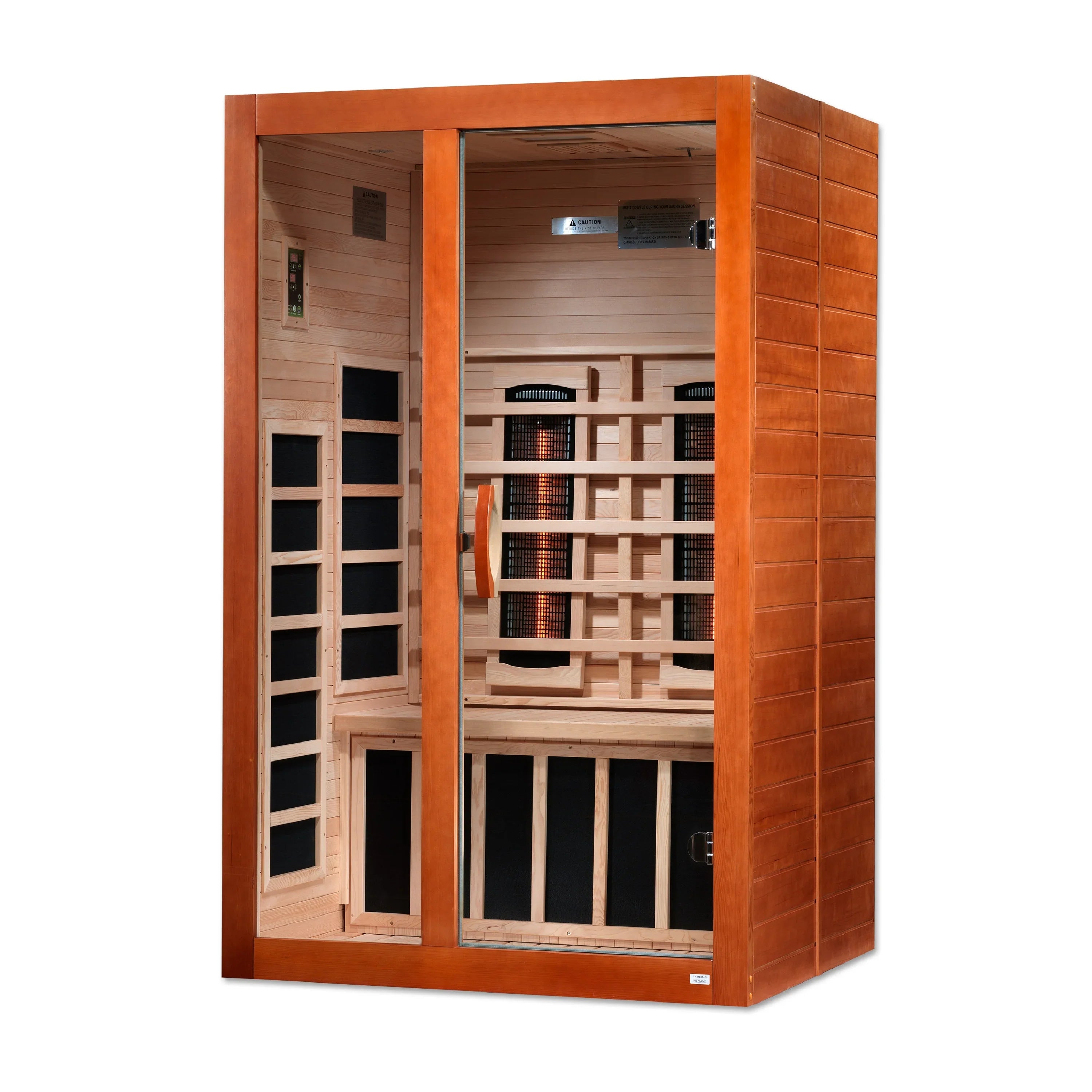 Dynamic Santiago 2 Person Indoor Full Spectrum Infrared Sauna – Hemlock, Bluetooth, Chromotherapy - Energize Trek