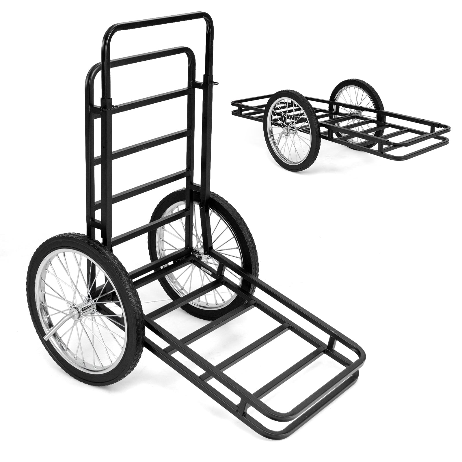 Double-Layer Deer Cart with 20 Inch Rubber Wheels - Energize Trek