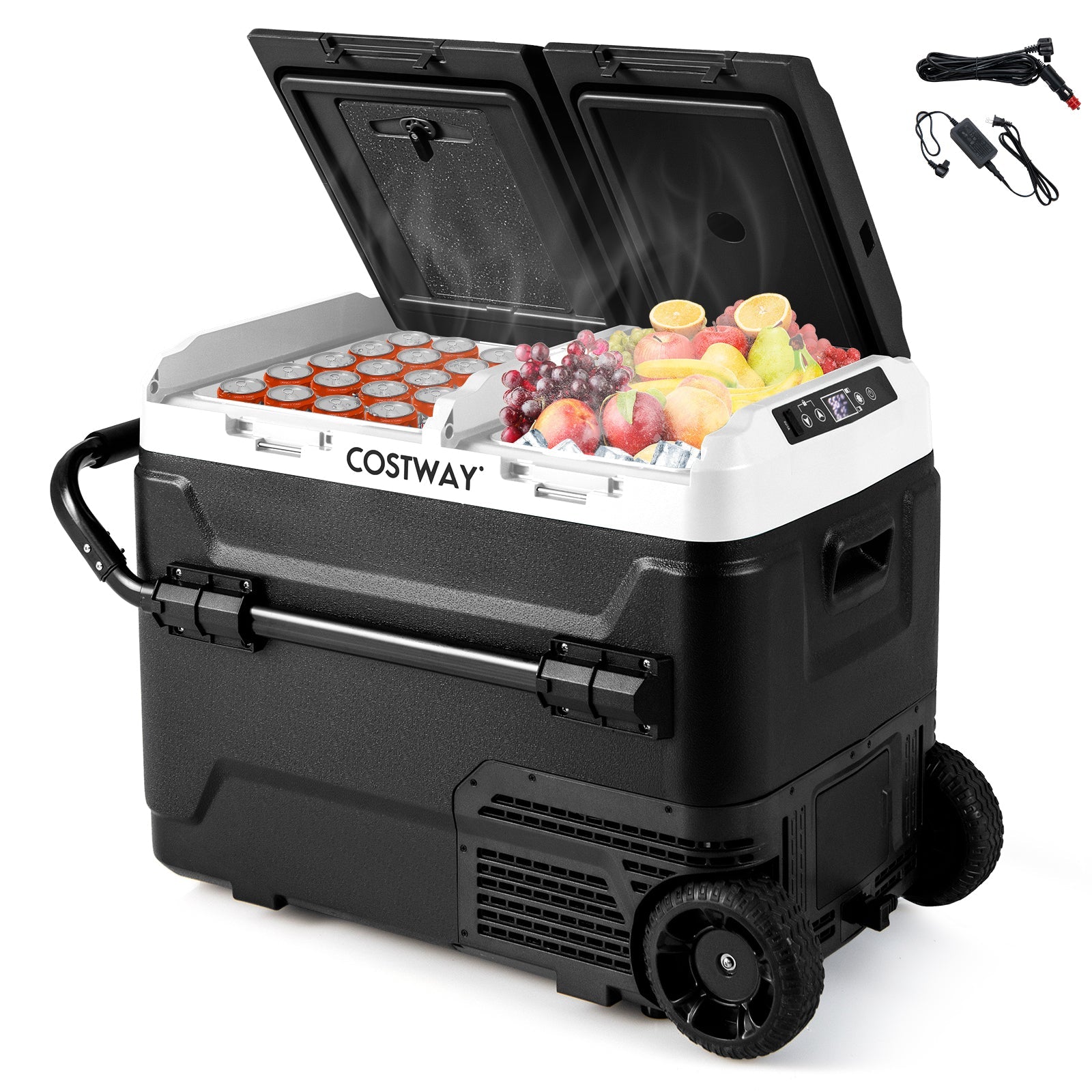 Dual Zone 12V Car Refrigerator for Vehicles Camping Travel Truck RV Boat Outdoor and Home Use - Energize Trek