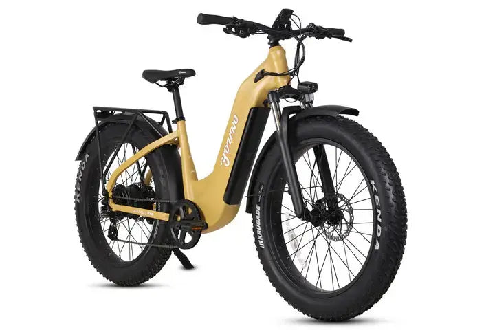YOUNG Electric E-Scout Pro Step-Through Commuter Ebike | Up to 80 Miles, 28 MPH | 960Wh LG Battery, 26’’ All-terrain eBike - Energize Trek