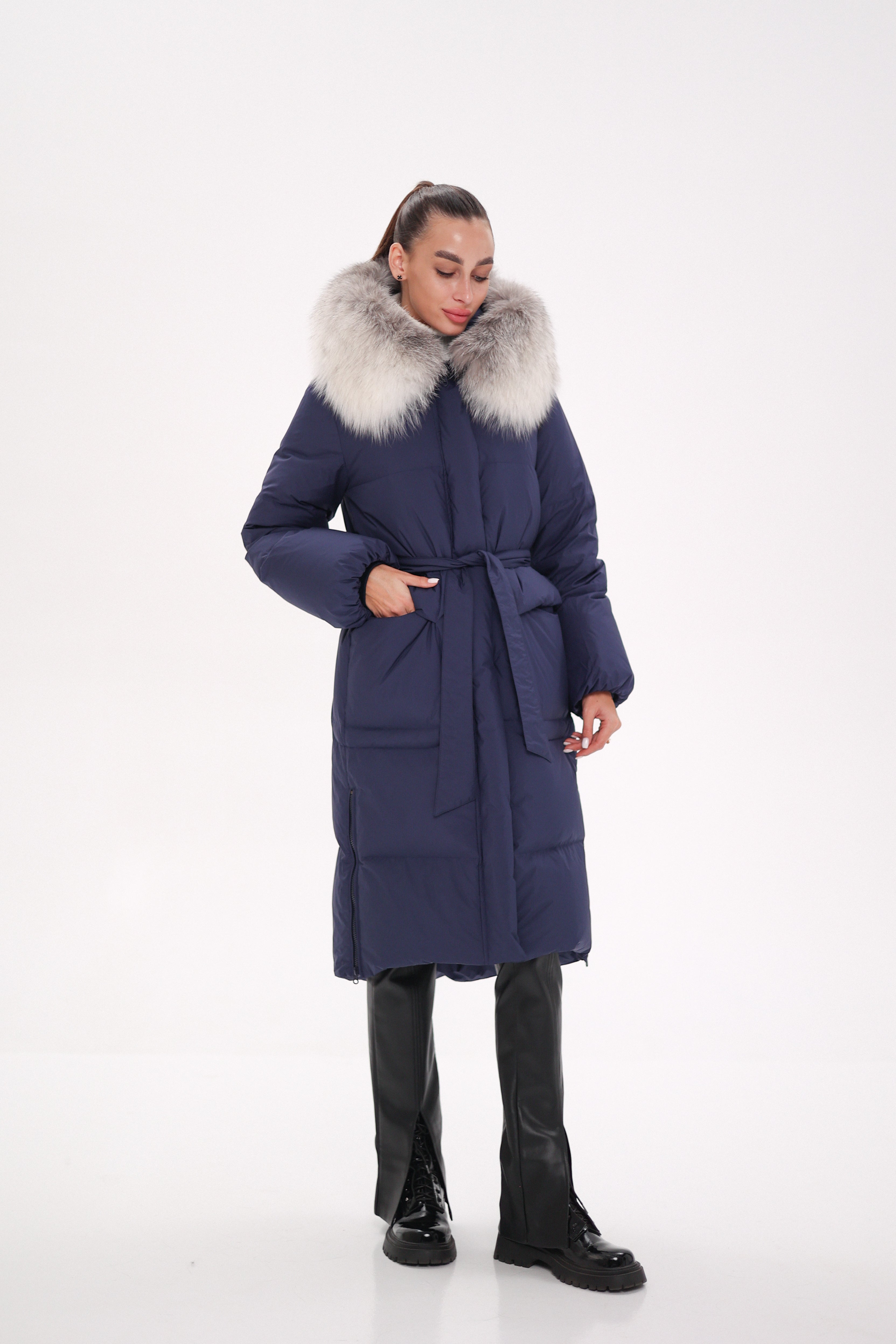 Genuine Silver Fox Down Fill Coat - Energize Trek