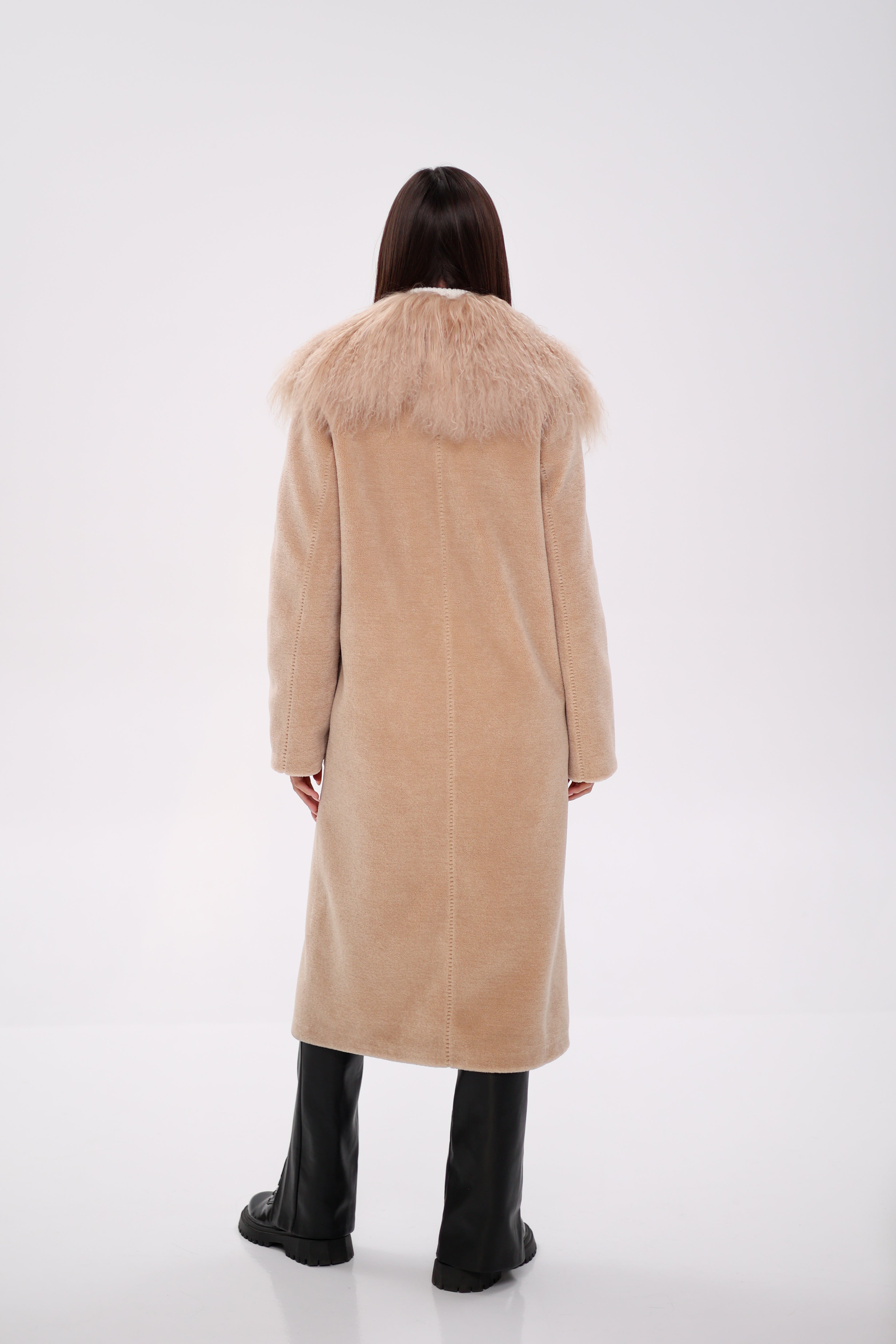Genuine Lama Fur Virgin Wool Coat - Energize Trek