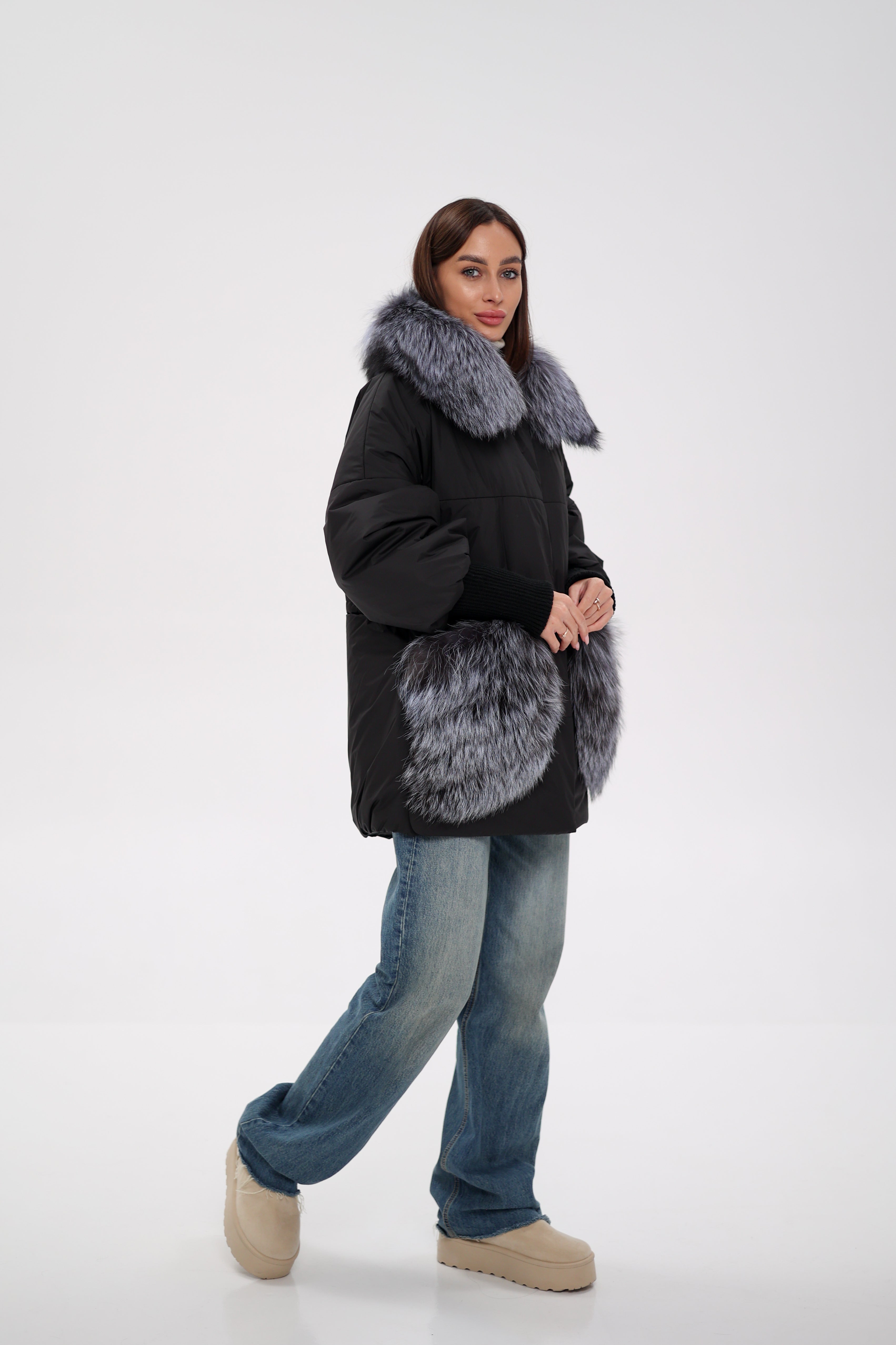 Genuine Silver Fox Down Fill Coat - Energize Trek