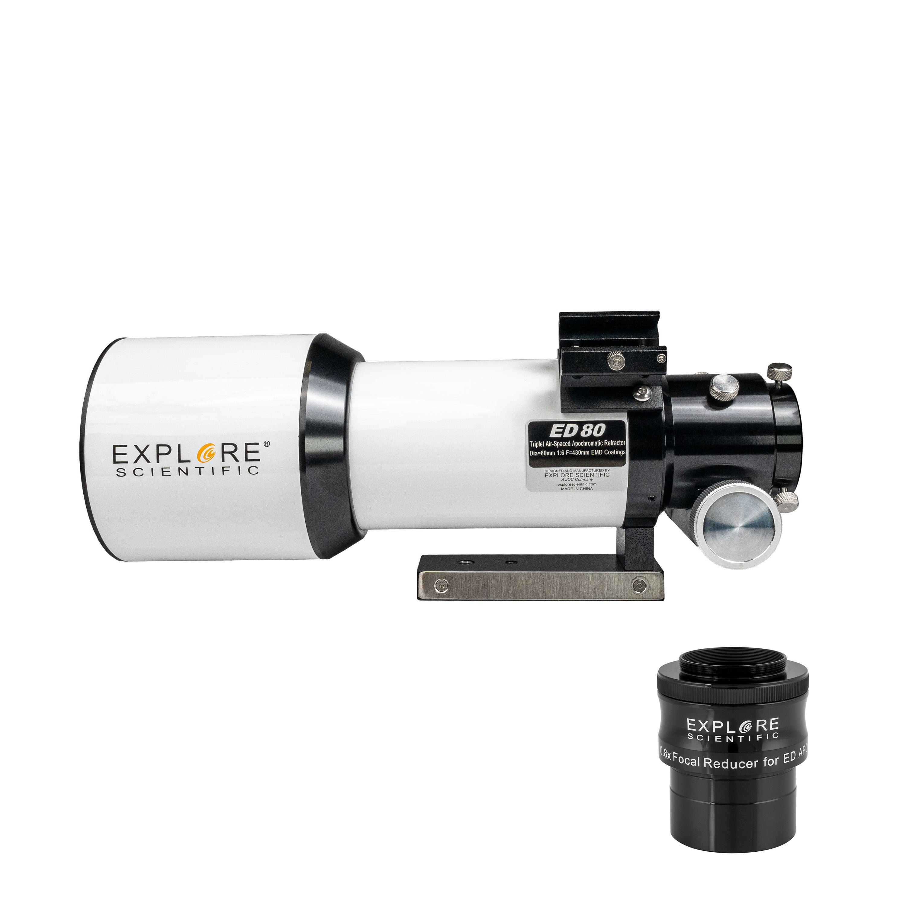 ED80 Essential Series Air-Spaced Triplet Refractor Telescope with 0.8x Focal Reducer - Energize Trek