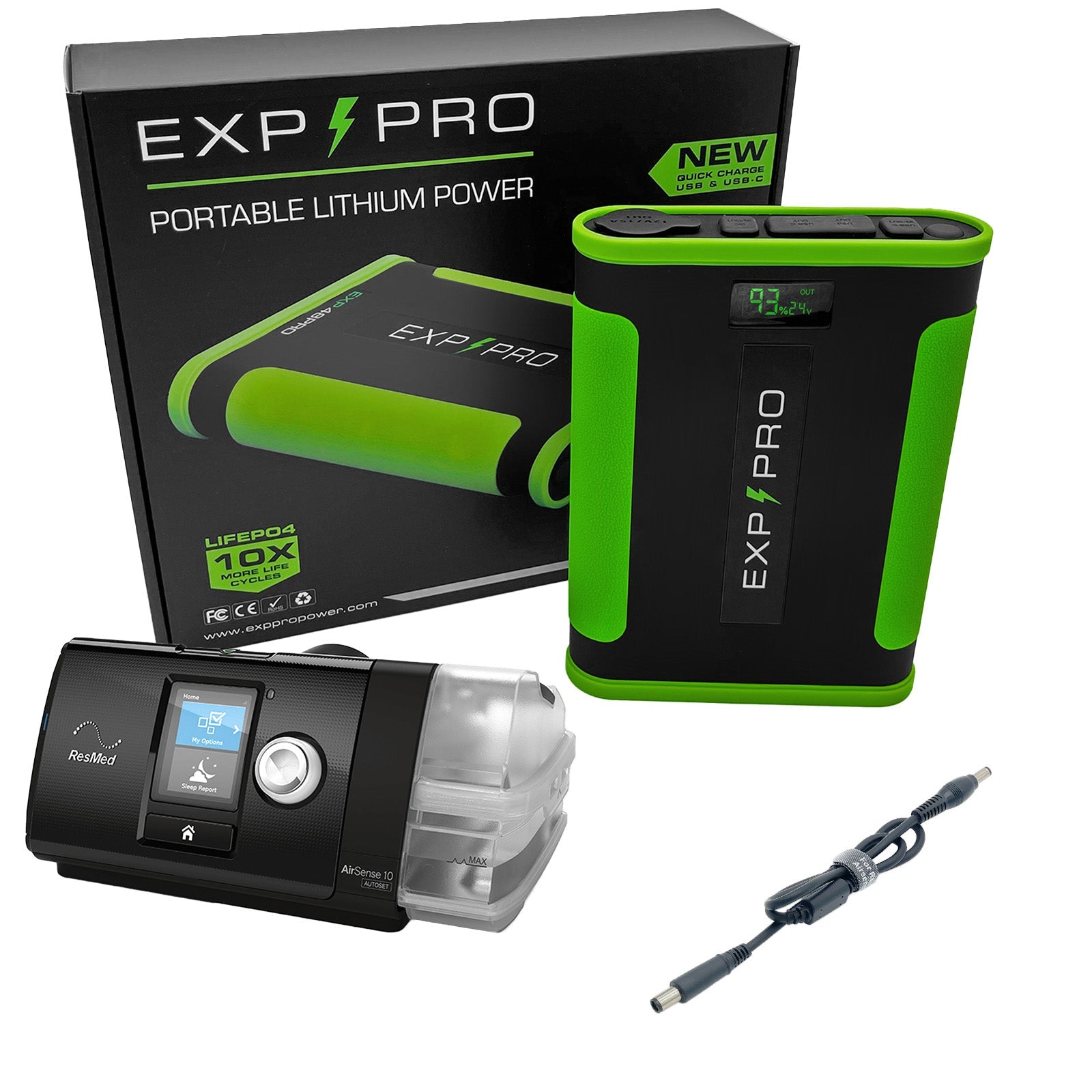 EXP48PRO APEX Battery (CPAP DC Cord Included) - Energize Trek