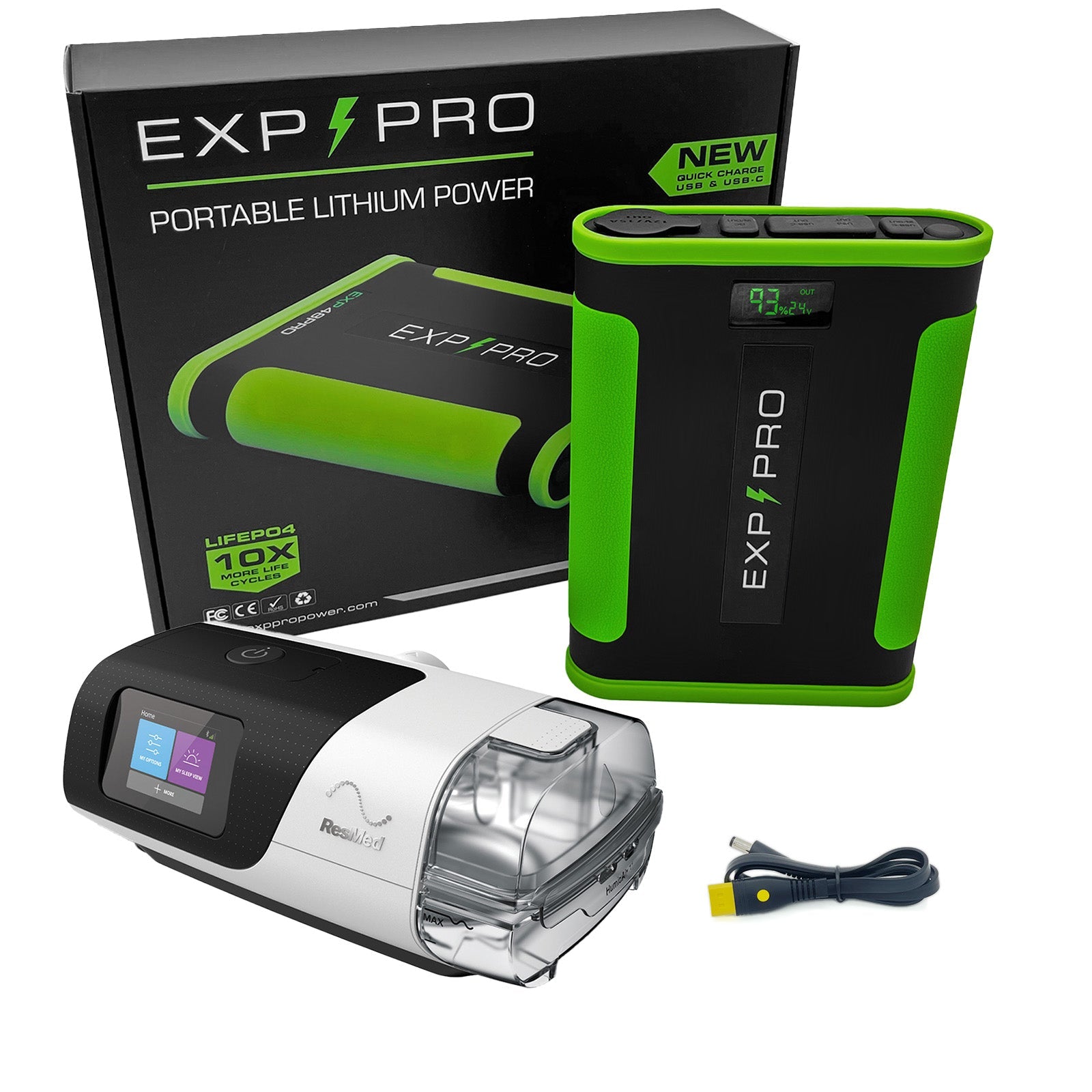 EXP48PRO APEX Battery (CPAP DC Cord Included) - Energize Trek