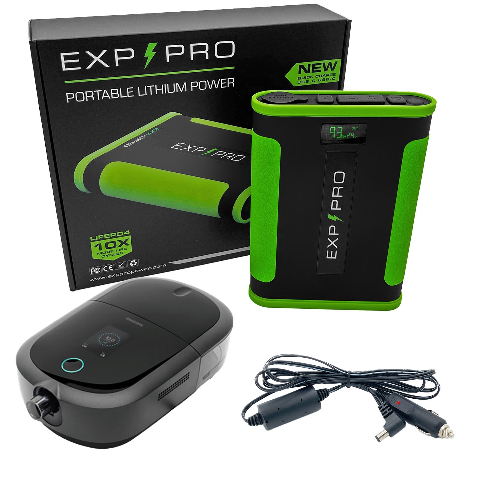 EXP48PRO APEX Battery (CPAP DC Cord Included) - Energize Trek