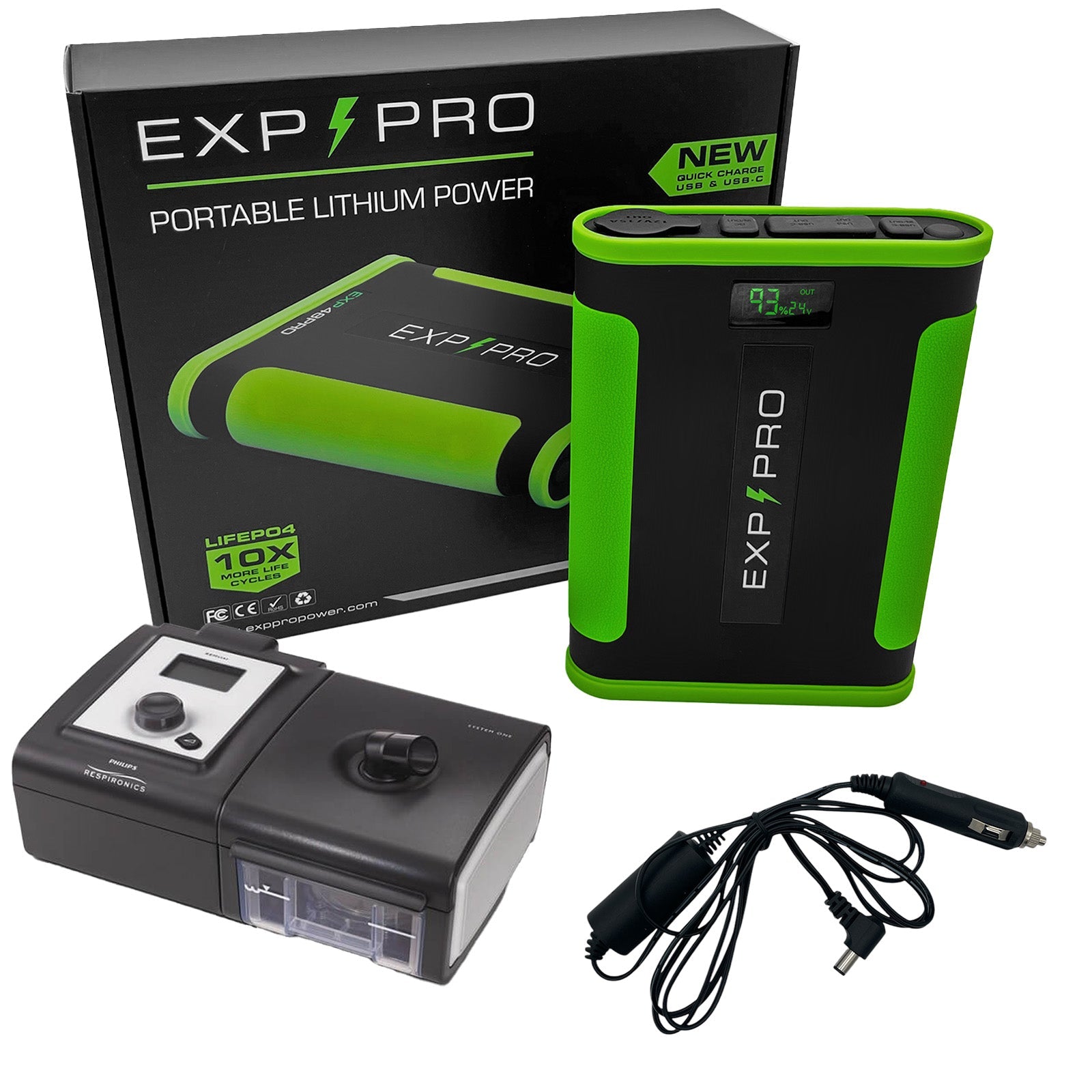 EXP48PRO APEX Battery (CPAP DC Cord Included) - Energize Trek