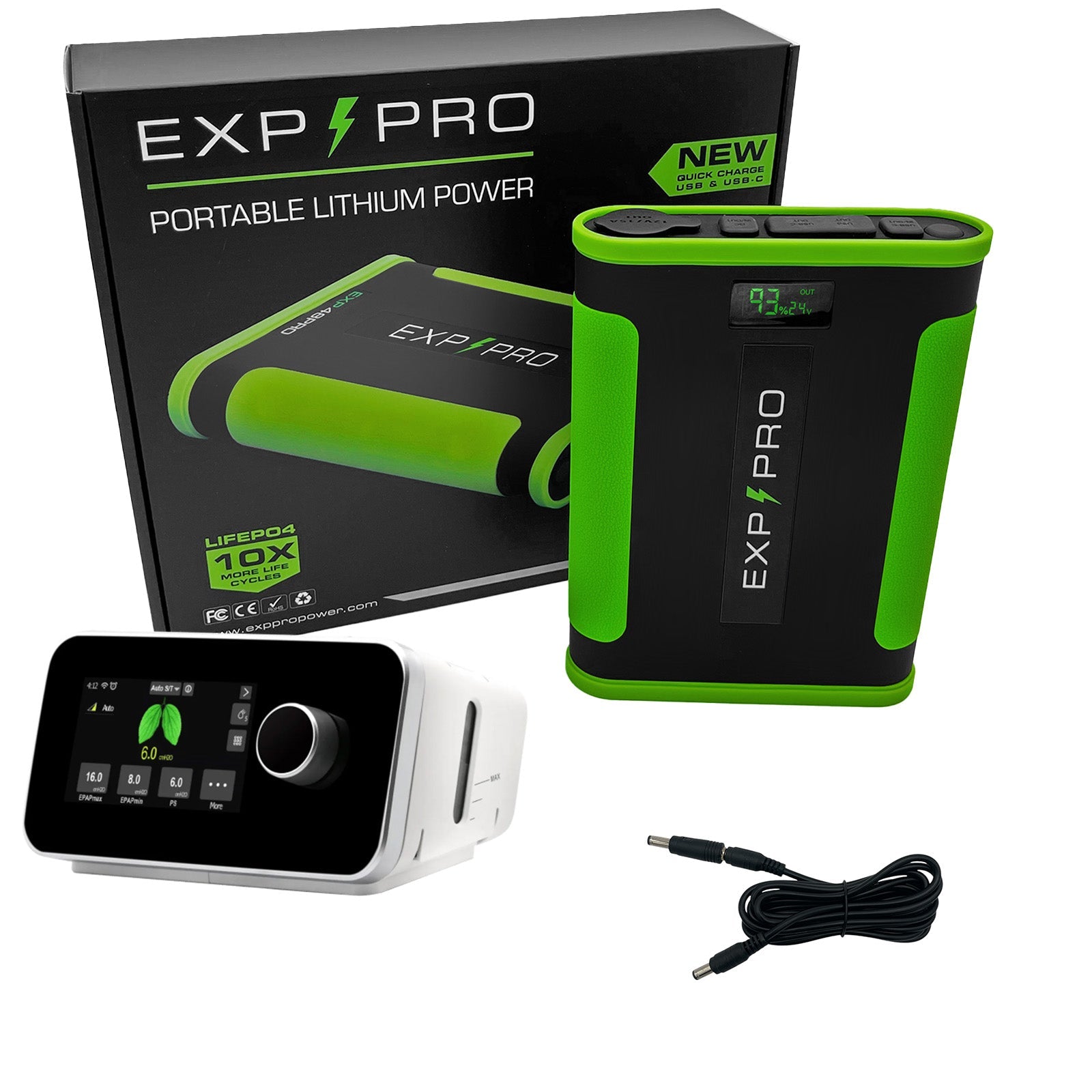 EXP48PRO APEX Battery (CPAP DC Cord Included) - Energize Trek