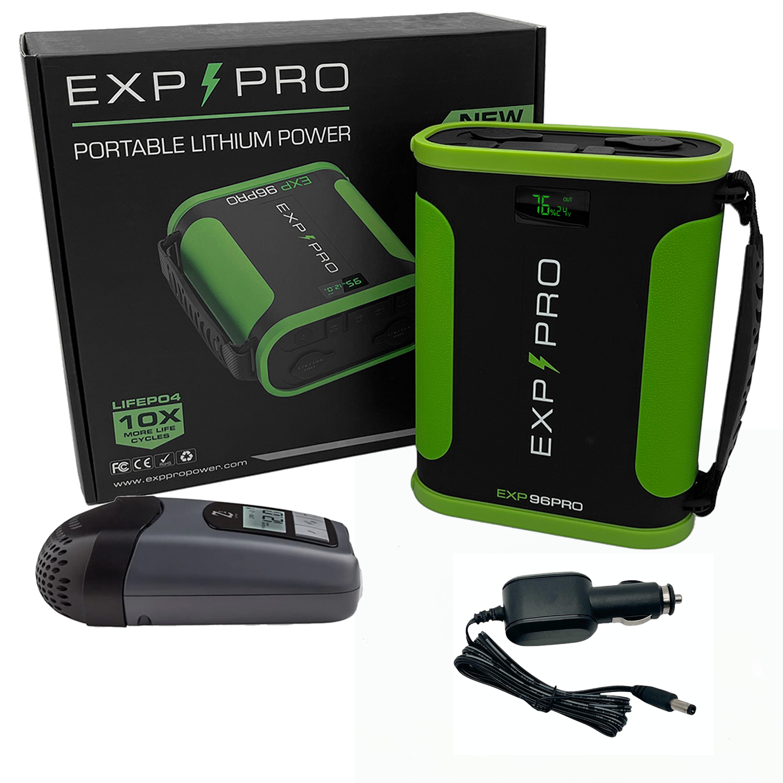 EXP96PRO APEX Battery (CPAP DC Cord Included) - Energize Trek