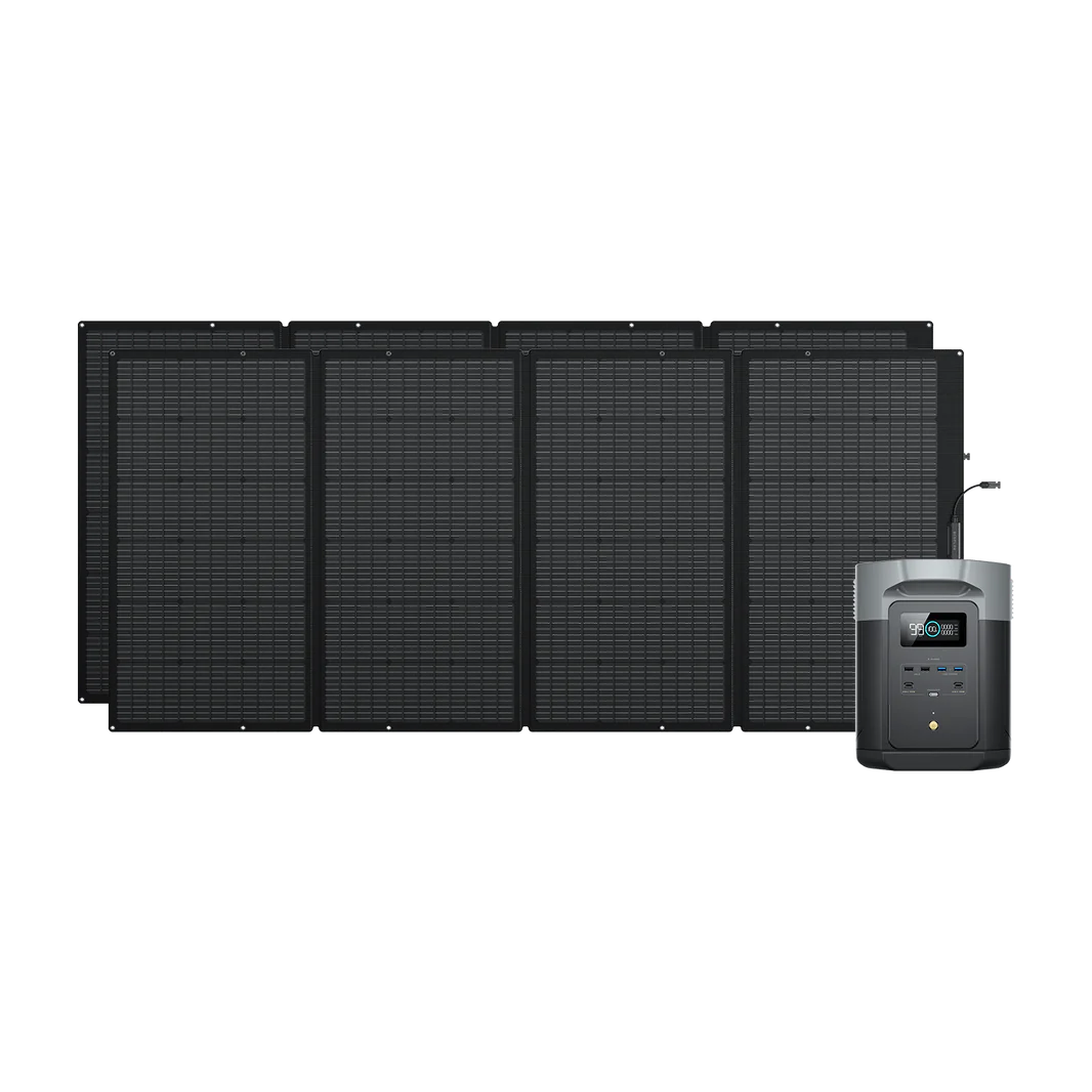 EcoFlow DELTA 2 Max + 400W Solar Panel | 3400W, 2048Wh, X-Boost, Home & Outdoors - Energize Trek