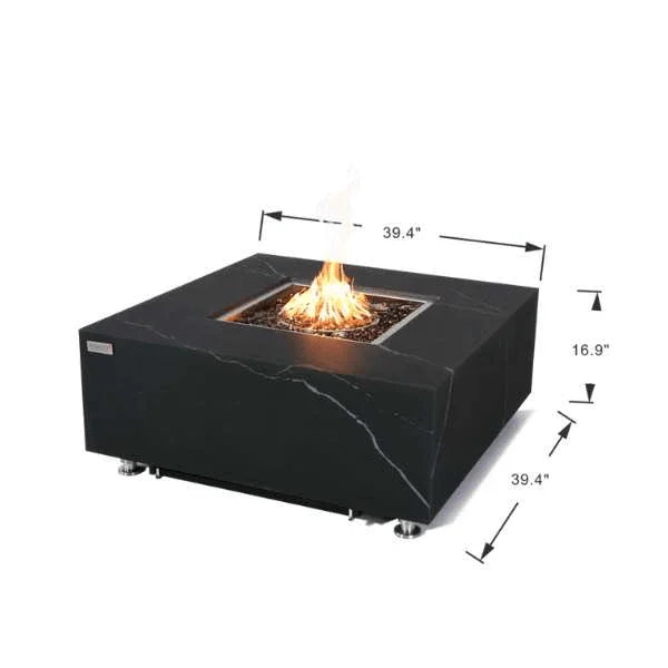 Elementi Plus Sofia Marble Porcelain Fire Table OFP103BB - Energize Trek
