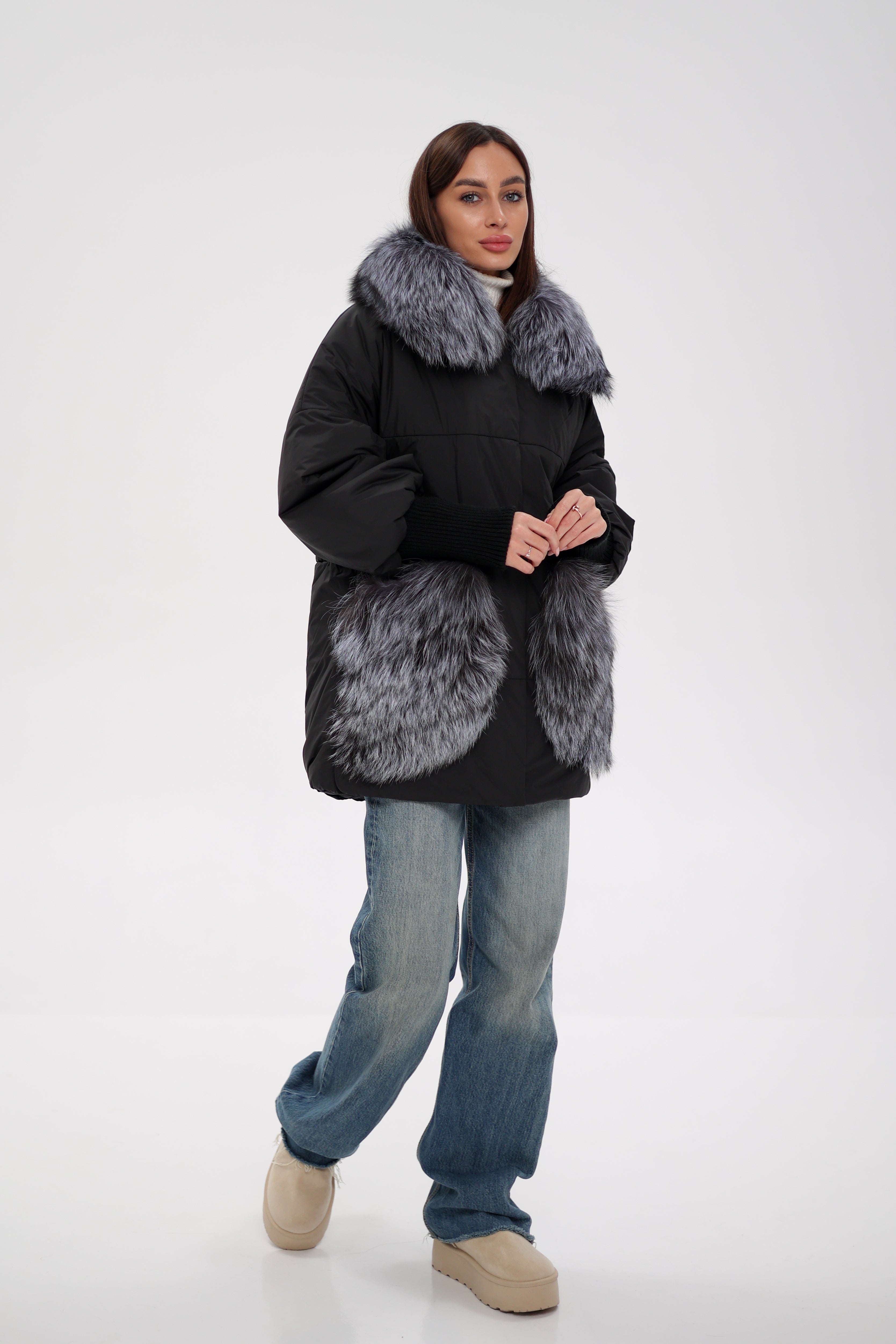 Genuine Silver Fox Down Fill Coat - Energize Trek