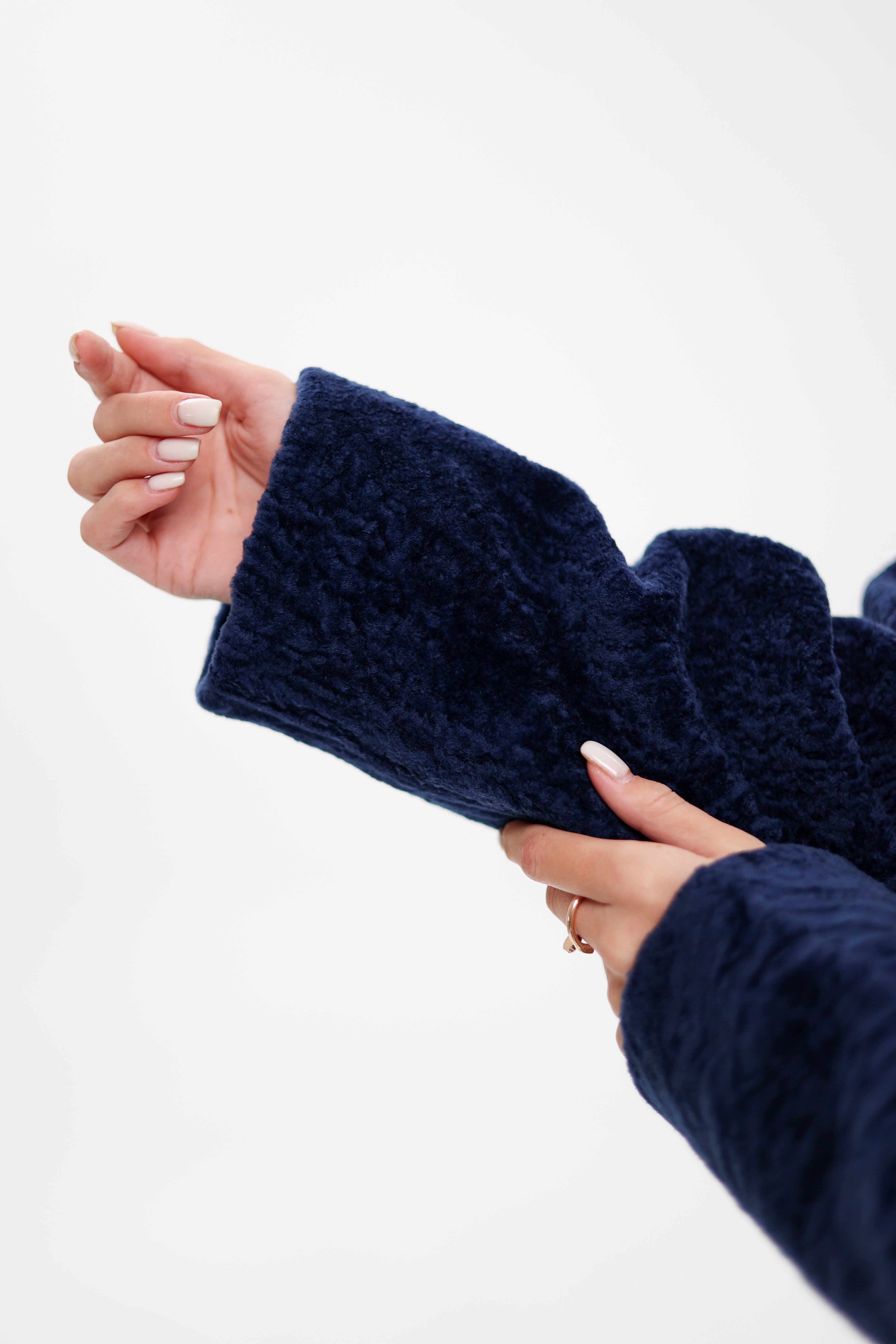 Genuine Shearling Silver Fox Trim Jacket - Energize Trek