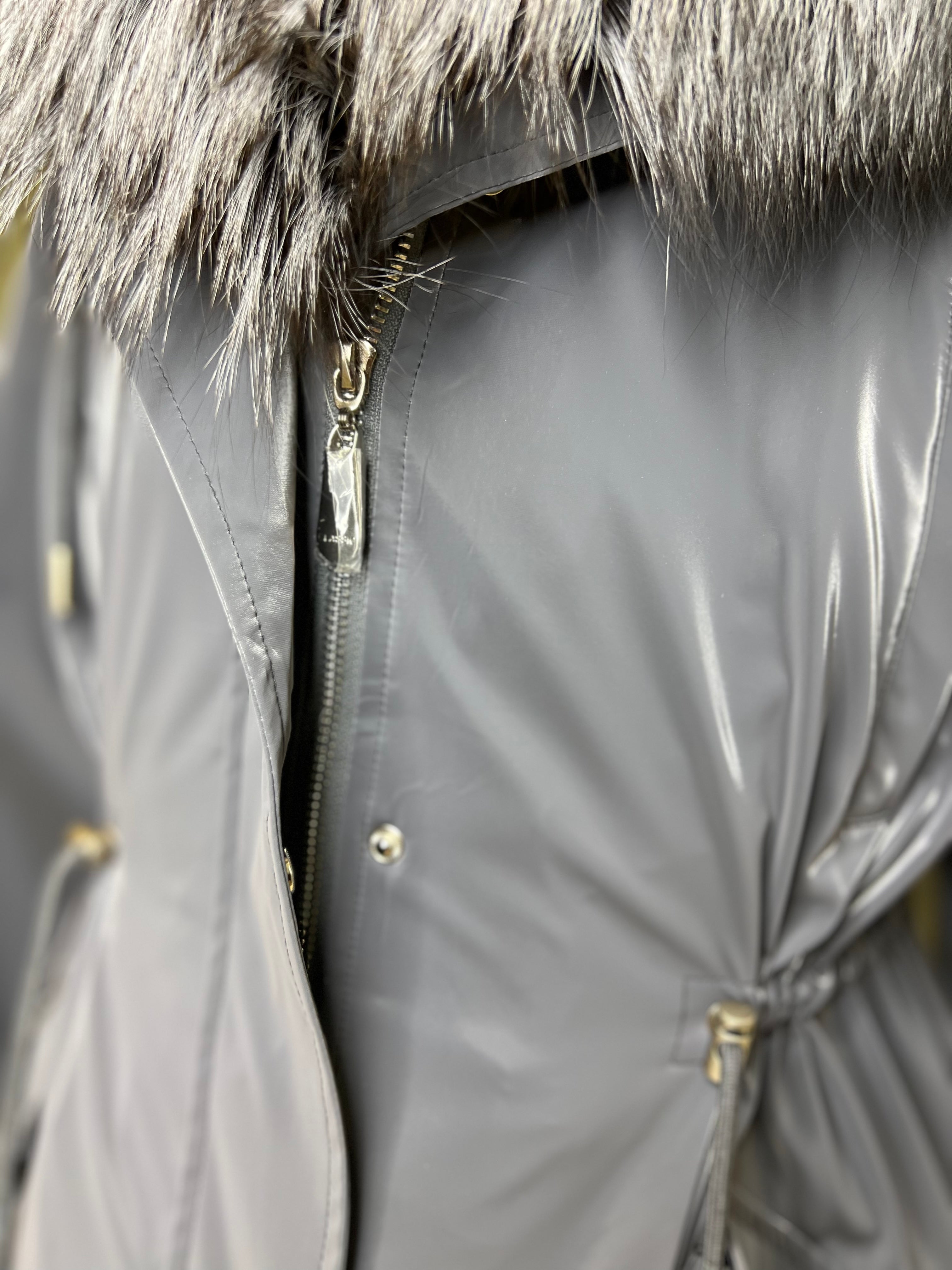 Genuine Silver Fox Fully Lined Hood Rabbit Insulated Parka - Energize Trek