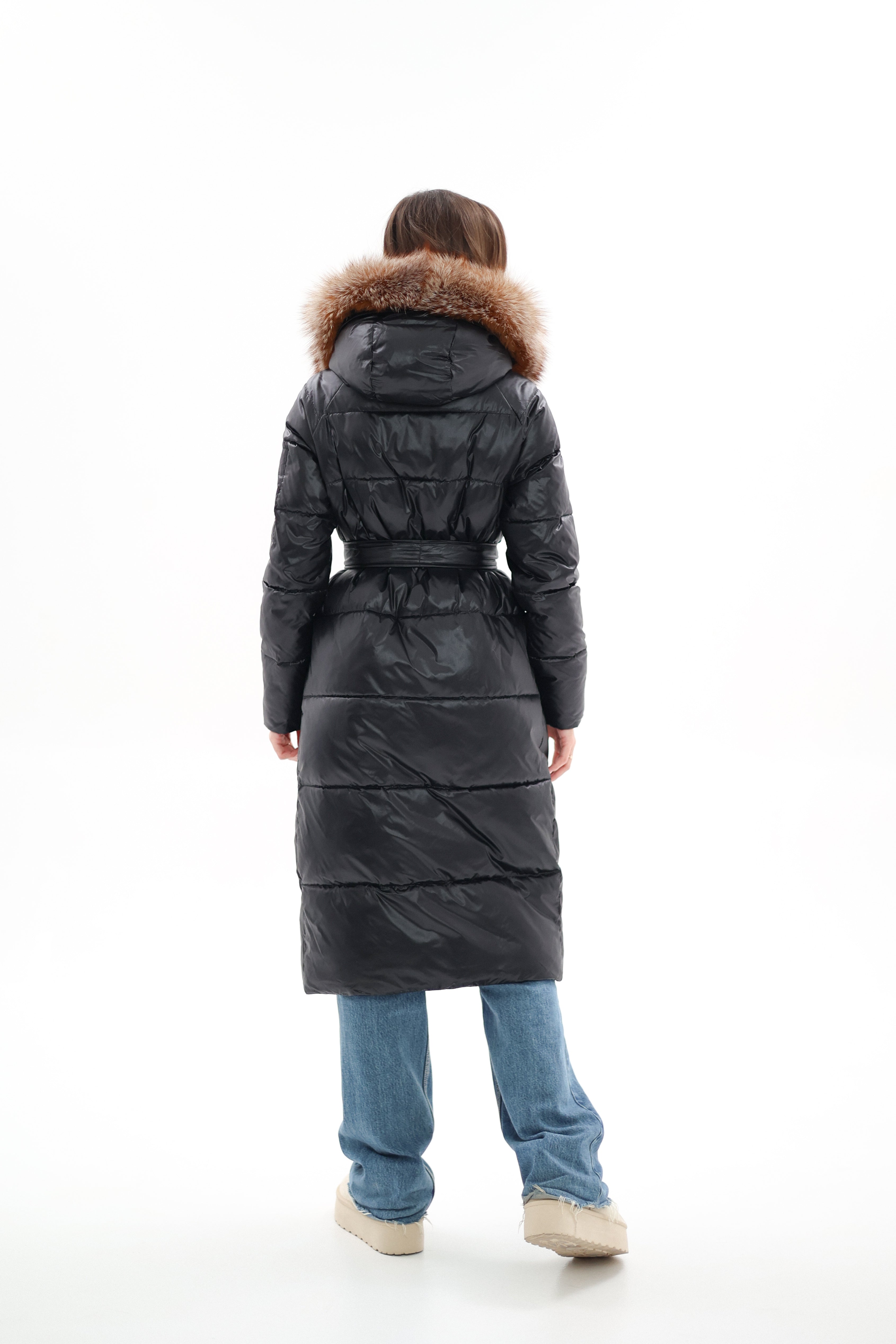 Genuine Silver Fox Fur Alternative Down Fill Coat - Energize Trek