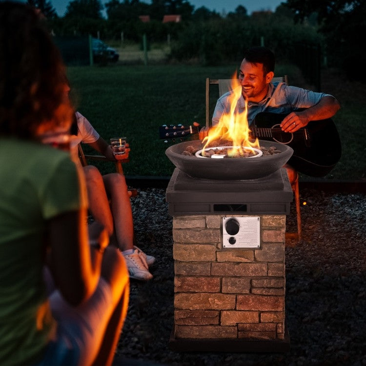 Outdoor Propane Fire Bowl Fire Pit Patio Heater - Energize Trek