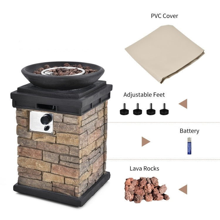 Outdoor Propane Fire Bowl Fire Pit Patio Heater - Energize Trek