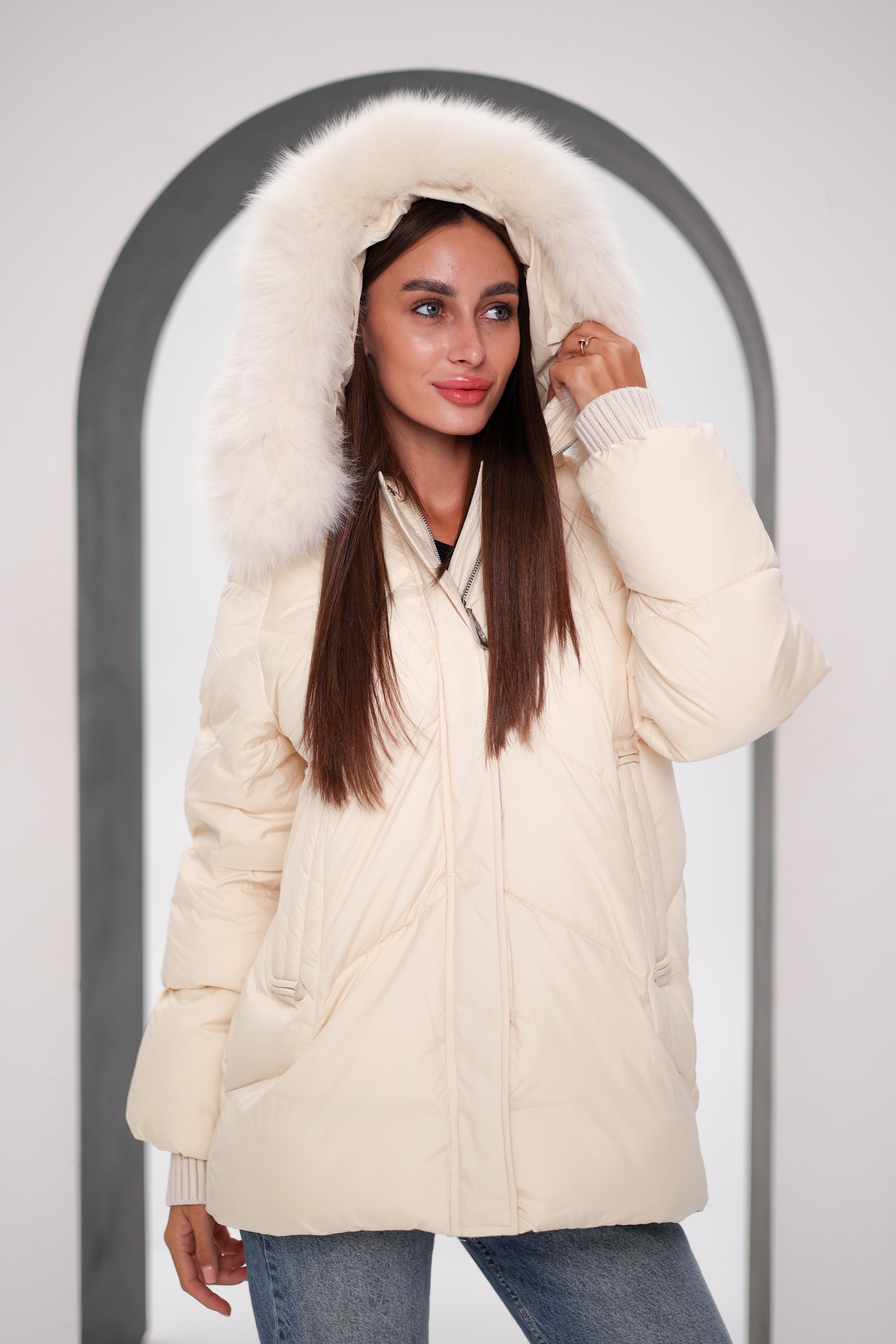 Genuine Polar Fox Thinsulate™ Coat - Energize Trek
