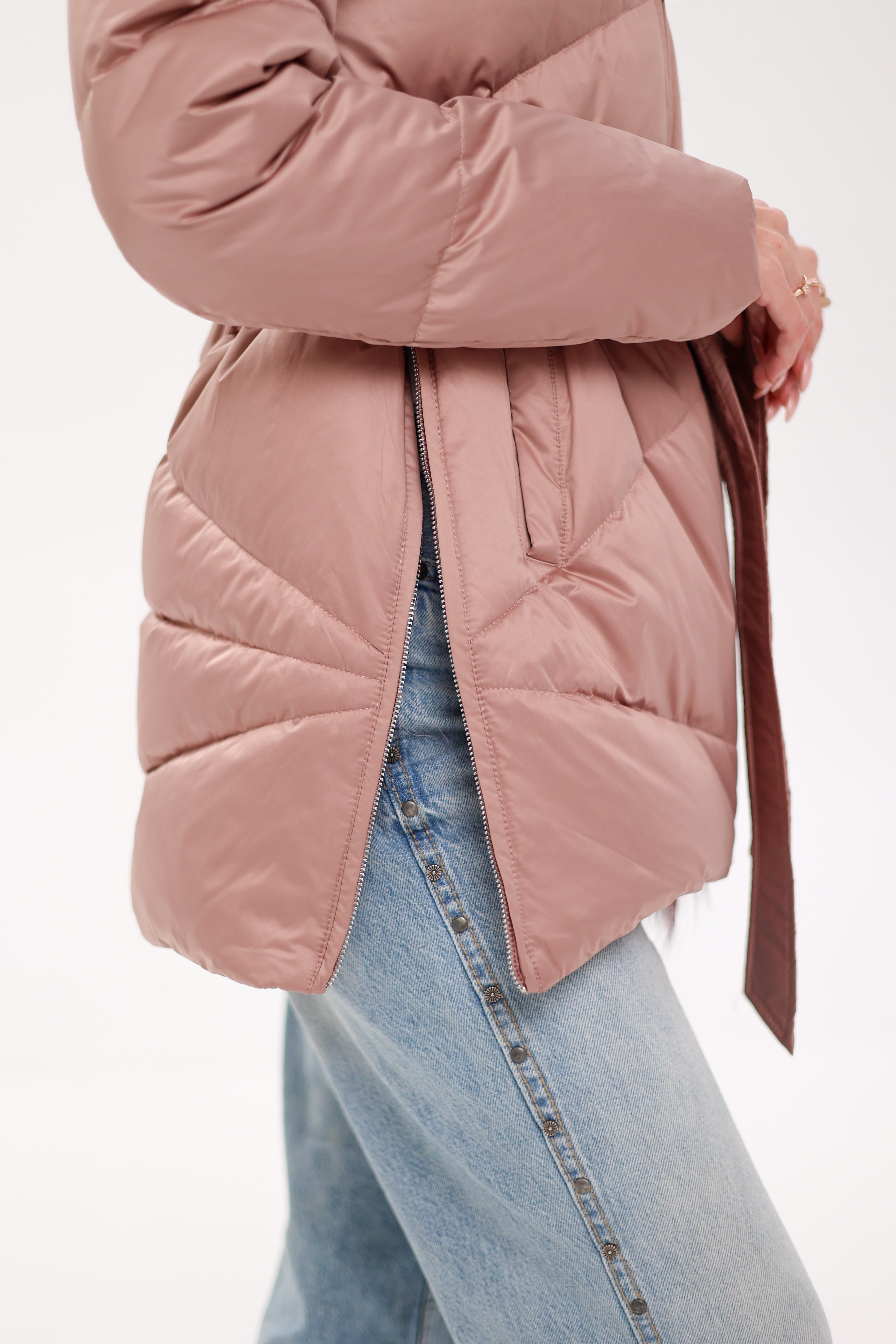 Genuine Silver Fox Fur Trim Down Insulated Parka - Energize Trek